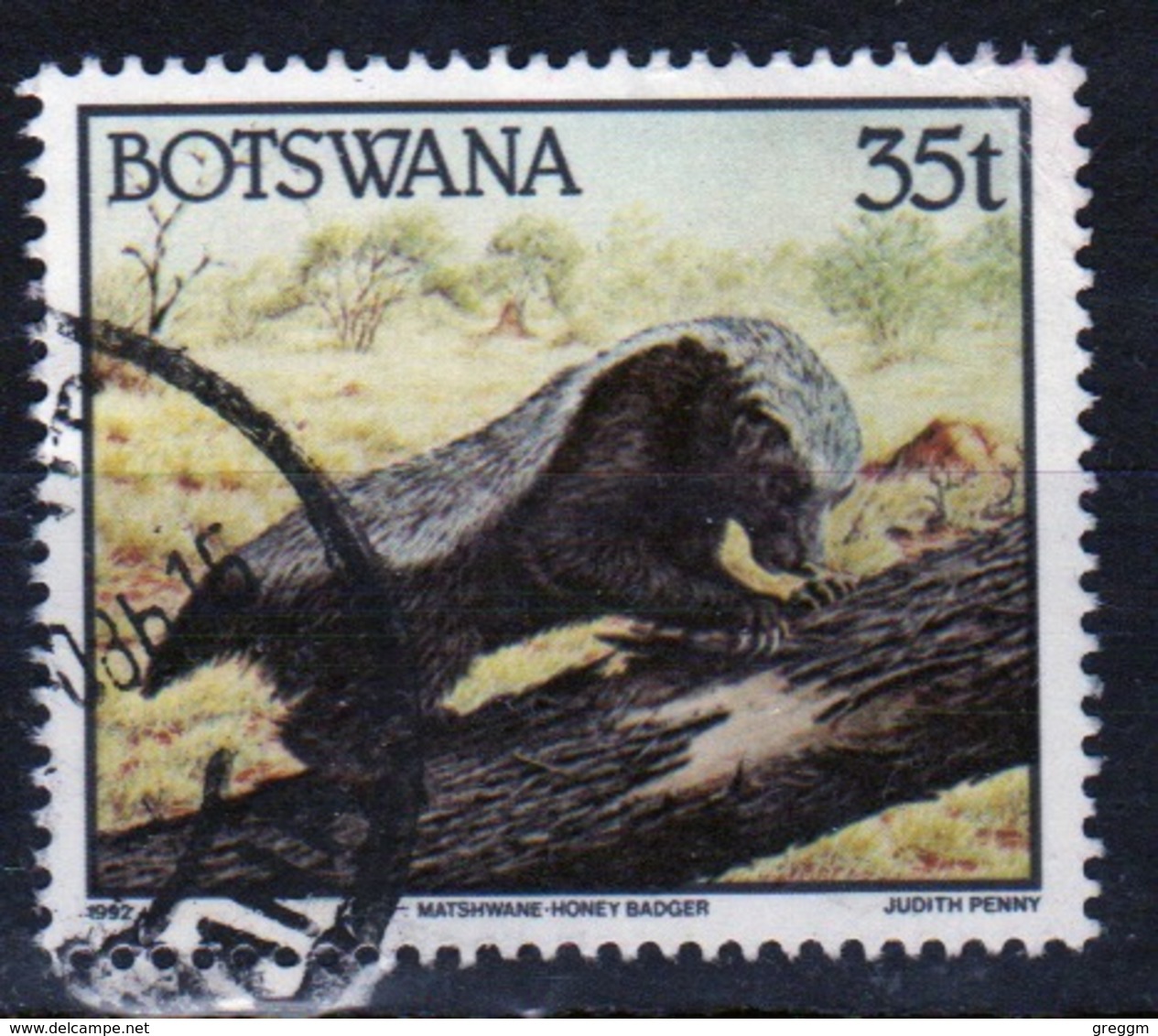 Botswana 1992 Single 35t Definitive Stamp From The Animals Set. - Botswana (1966-...)