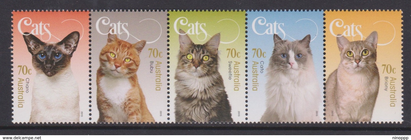 Australia ASC 3297-3301 2015 Cats, ,mint Never Hinged,$ 5.50 - Mint Stamps