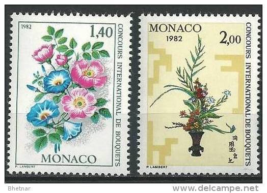 Monaco YT 1295 Et 1296 " Concours Bouquets " 1981 Neuf** - Neufs