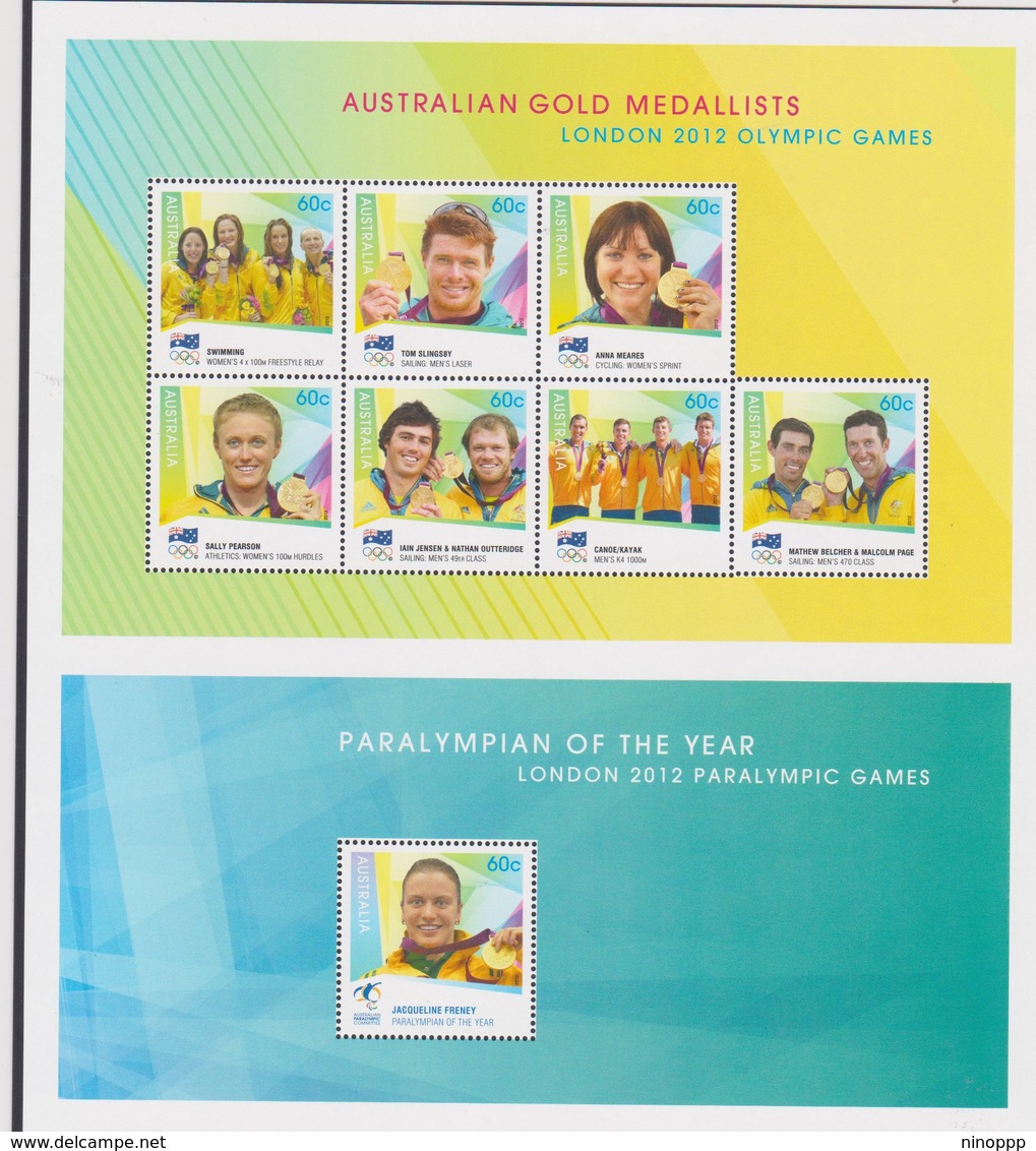 Australia ASC 2012 Paralympian And Olympian Gold Medallists Sheetlet,mint Never Hinged - Mint Stamps