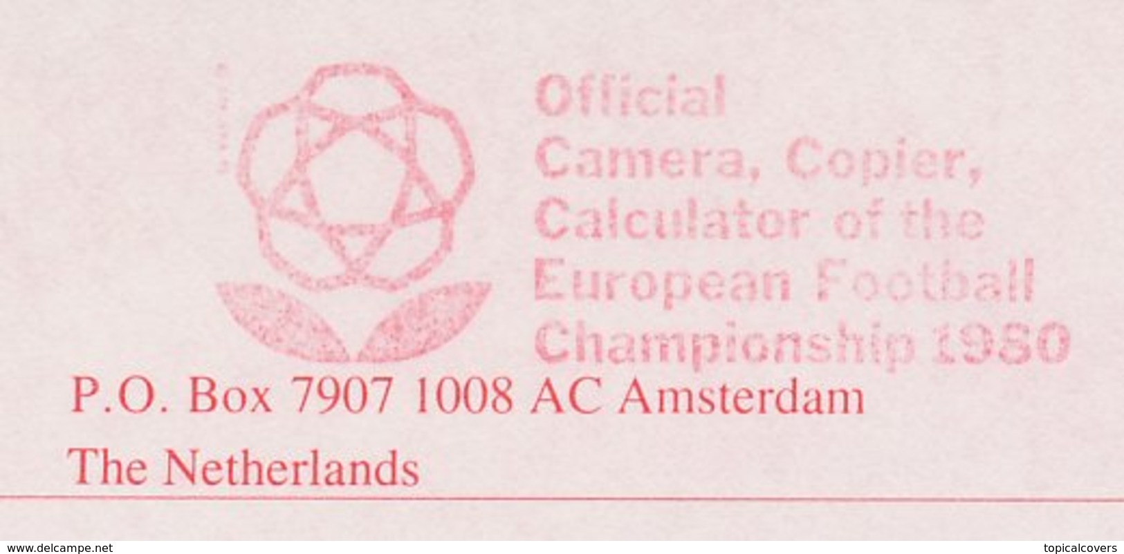 Meter Cut Netherlands 1980 European Football Championship Italy 1980 - Canon Camera - Other & Unclassified