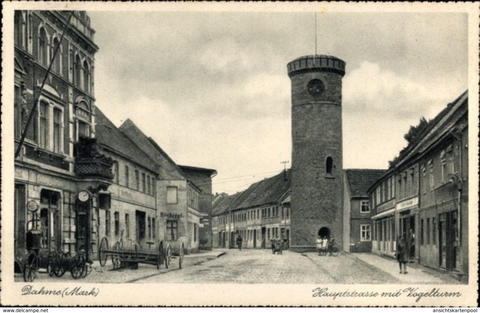 Cp Dahme In Der Mark, Hauptstraße Mit Vogelturm - Sonstige & Ohne Zuordnung