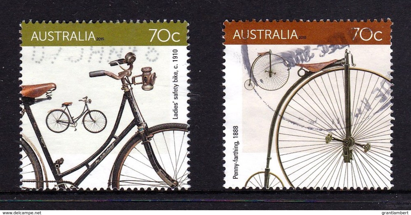 Australia 2015 Bikes Cycling Two 70c Used - Used Stamps