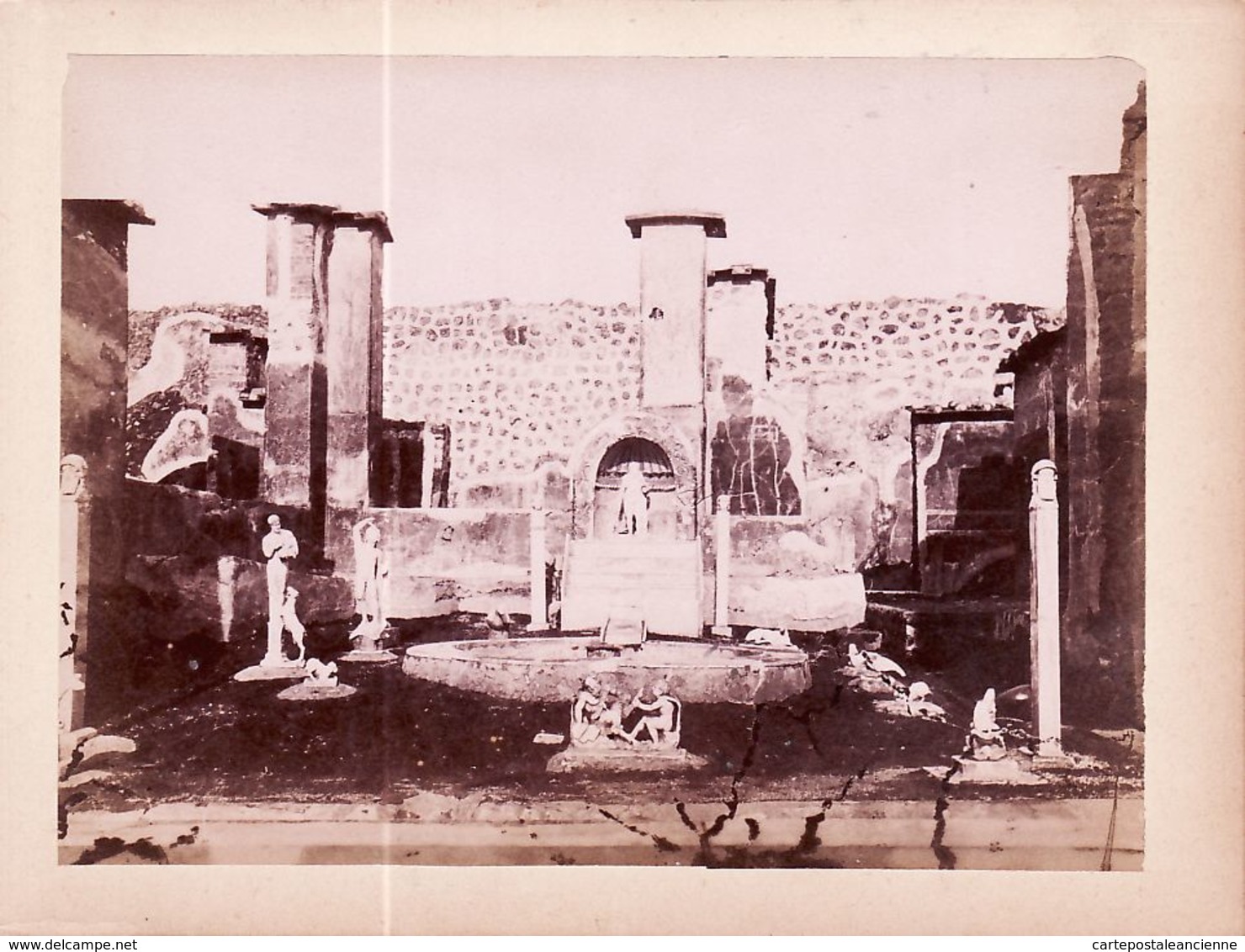 It025 POMPEI Casa Di M. Lucretius (N°119) Photographe Robert RIVE 1868-1895 Fotografia Albumina 155x115mm - Antiche (ante 1900)