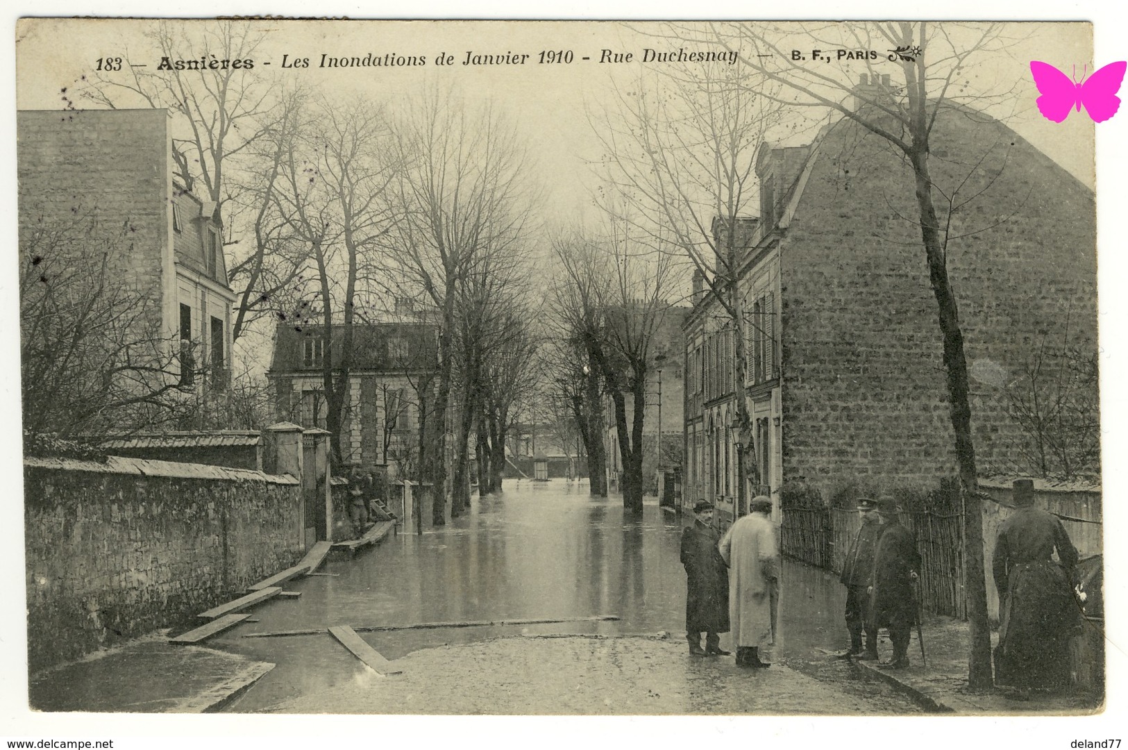 ASNIERES SUR SEINE - Les Inondations De Janvier 1910 - Rue Duchesnay - Asnieres Sur Seine