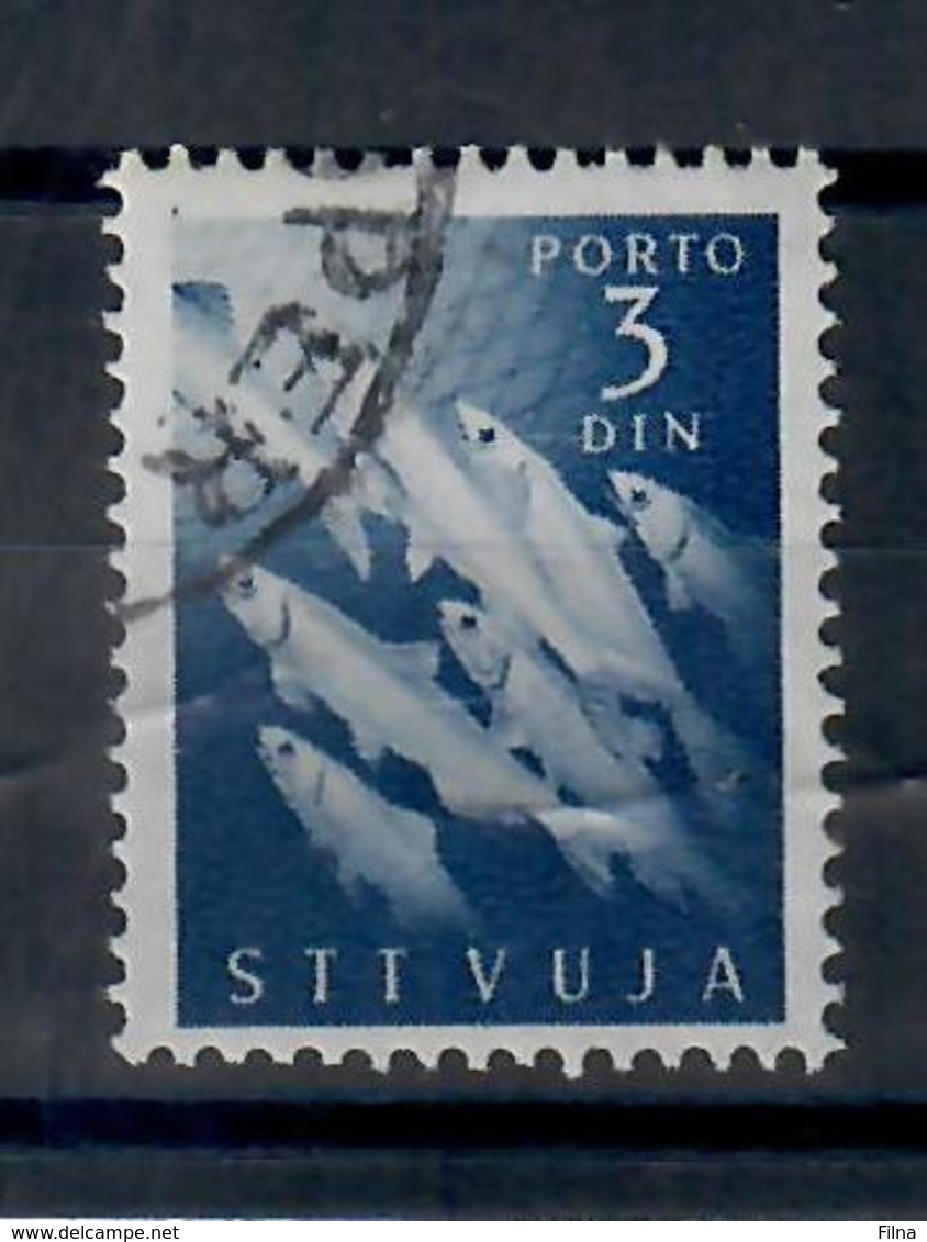 TRIESTE ZONA B STT VUJA - 1950 - SEGNATASSE - ANIMALI PESCI - USATO - Used