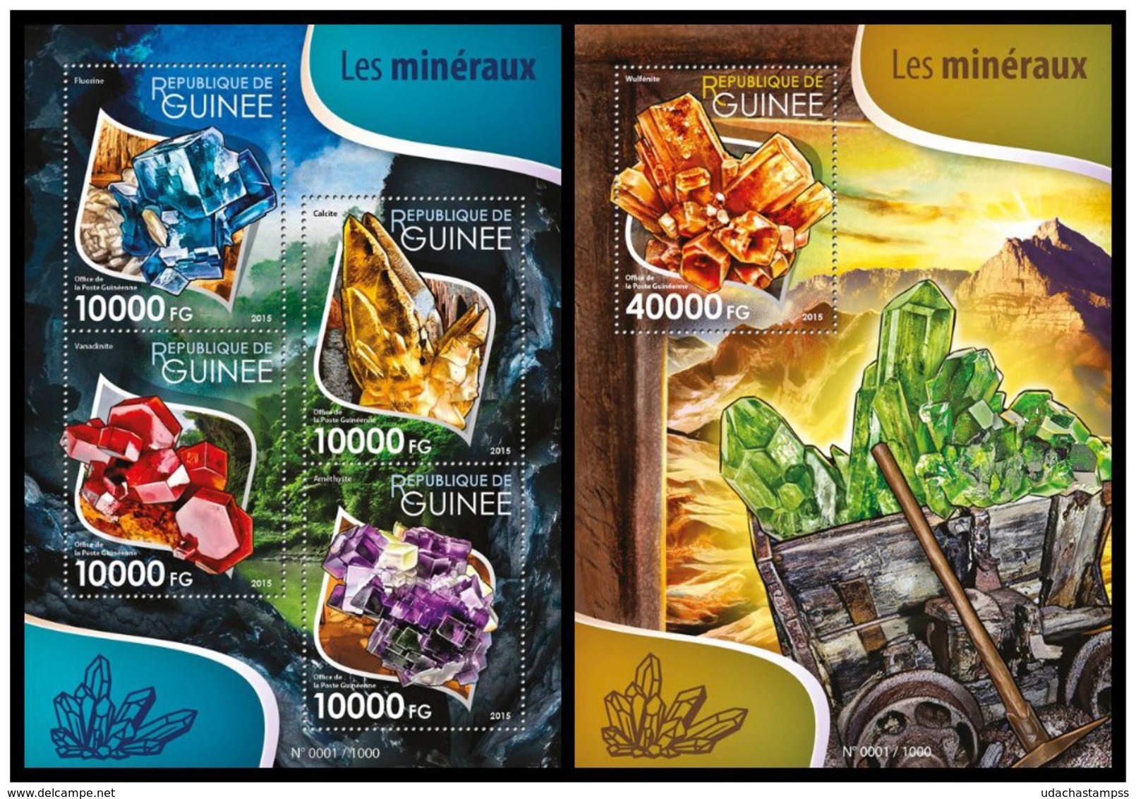 Guinea 2015 Minerals Klb + S/s MNH - Minerales