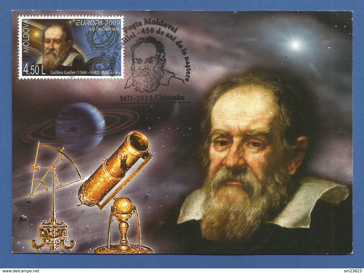 Moldova / Moldawien 2009  Mi.Nr. 651 , EUROPA - CEPT - Astronomie - Maximum Card - Erstausgabe Moldovei 14.09..2009 - Moldova