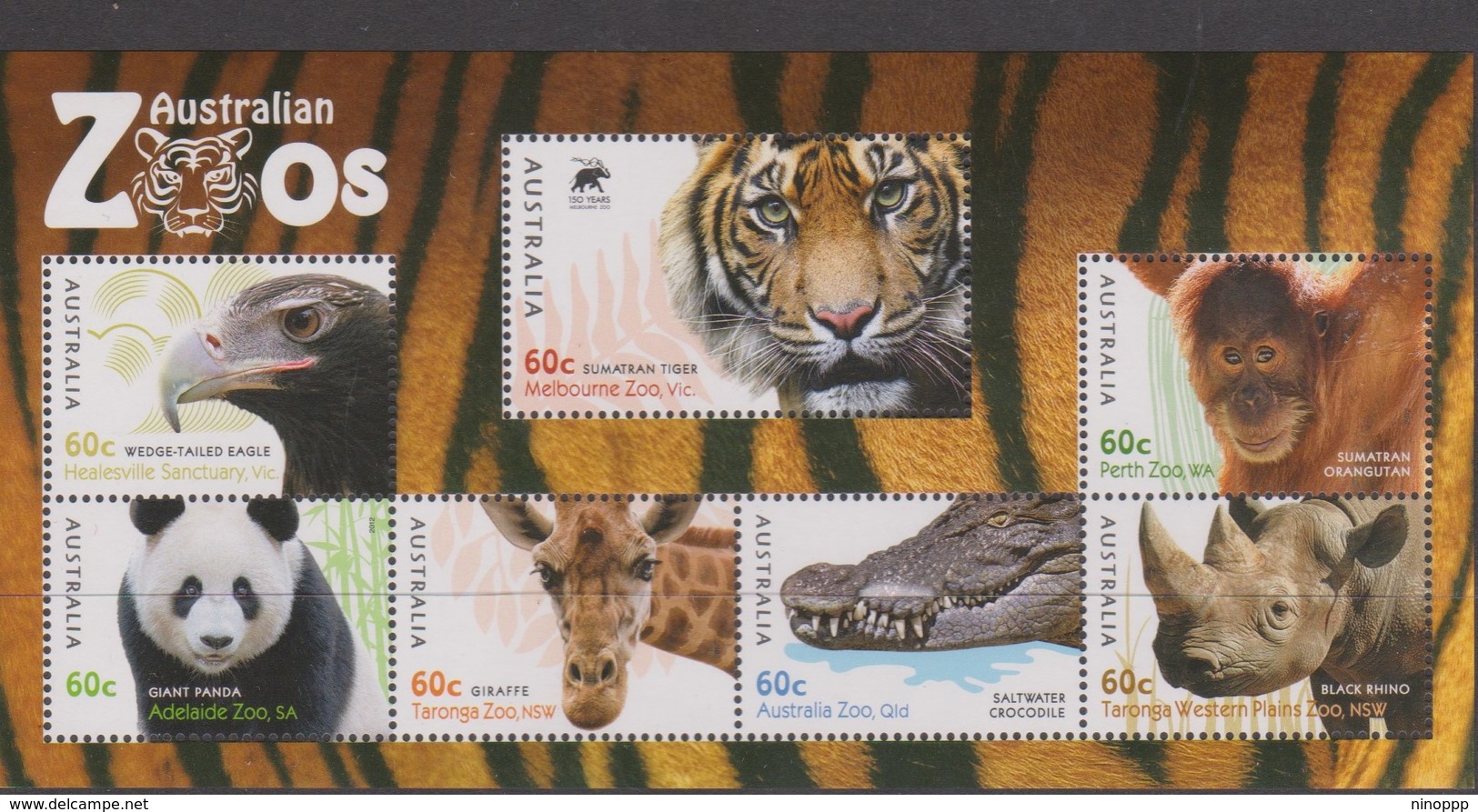 Australia ASC 3038MS 2012 Australian Zoos, Miniature Sheet,mint Never Hinged - Mint Stamps