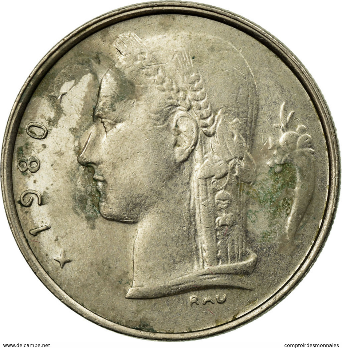 Monnaie, Belgique, Franc, 1980, TB, Copper-nickel, KM:143.1 - 1 Franc