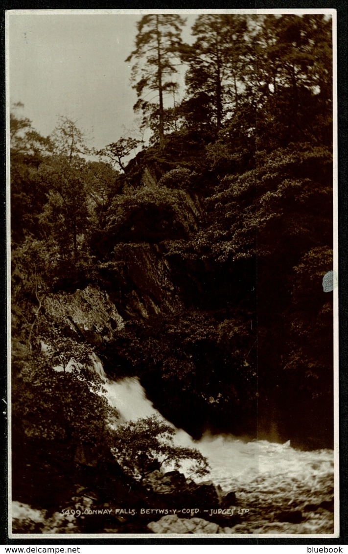 Ref 1268 - 1928 Judges Real Photo Postcard - Conway Falls Bettws-Y-Coed Snowdonia - Caernarvonshire Wales - Caernarvonshire