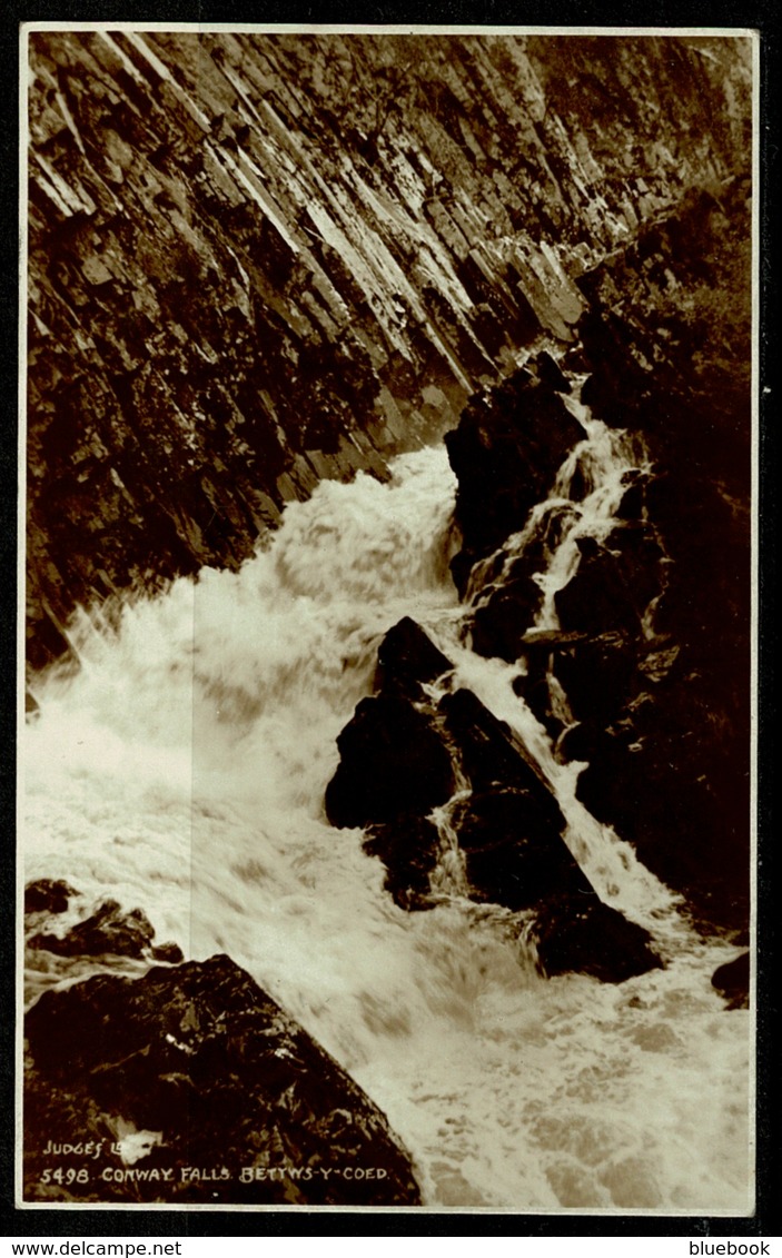 Ref 1268 - Judges Real Photo Postcard - Conway Falls Bettws-Y-Coed Snowdonia - Caernarvonshire Wales - Caernarvonshire