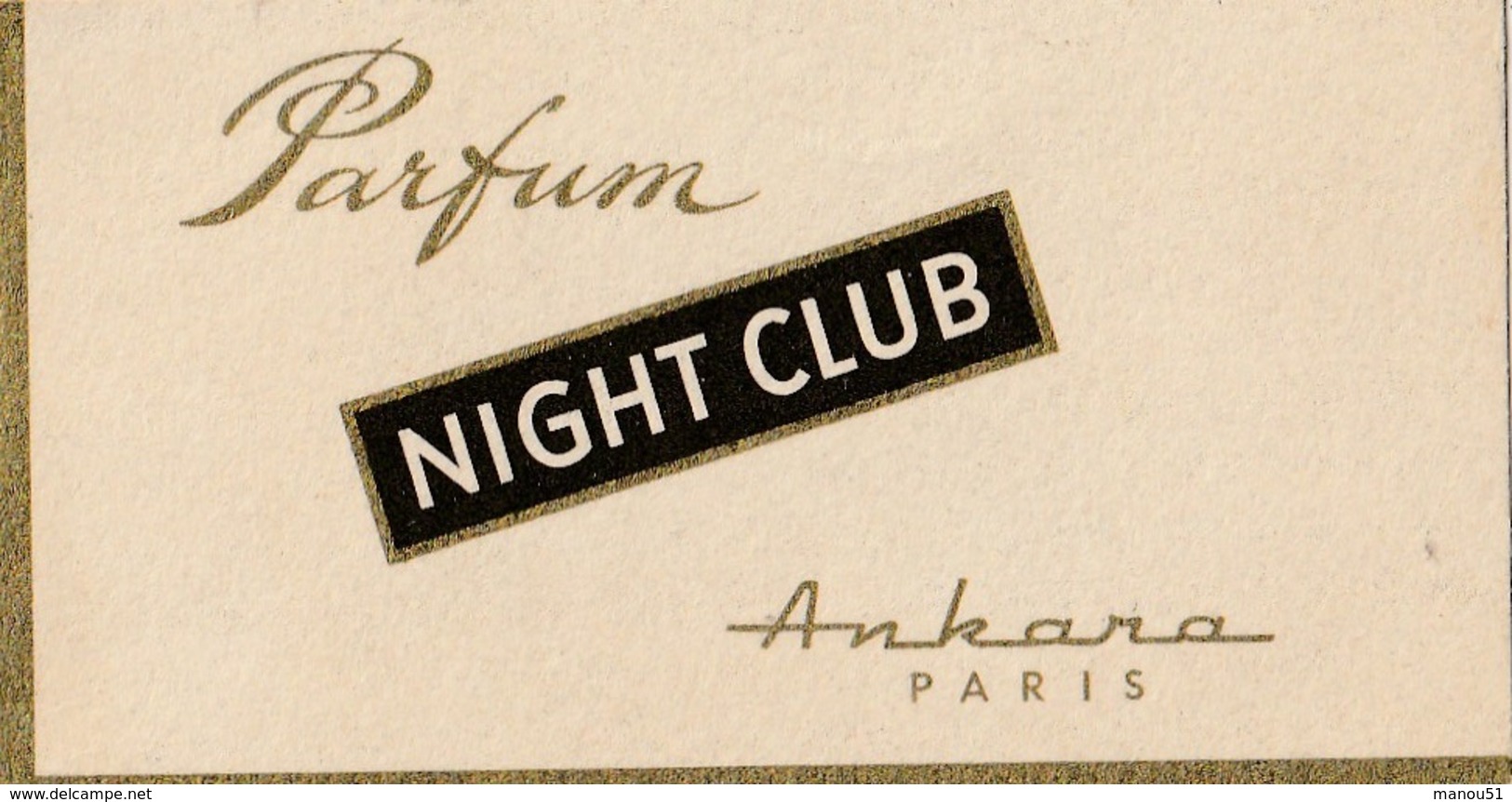 Carte Parfumée -NIGHT CLUB - ANKARA - Modern (from 1961)