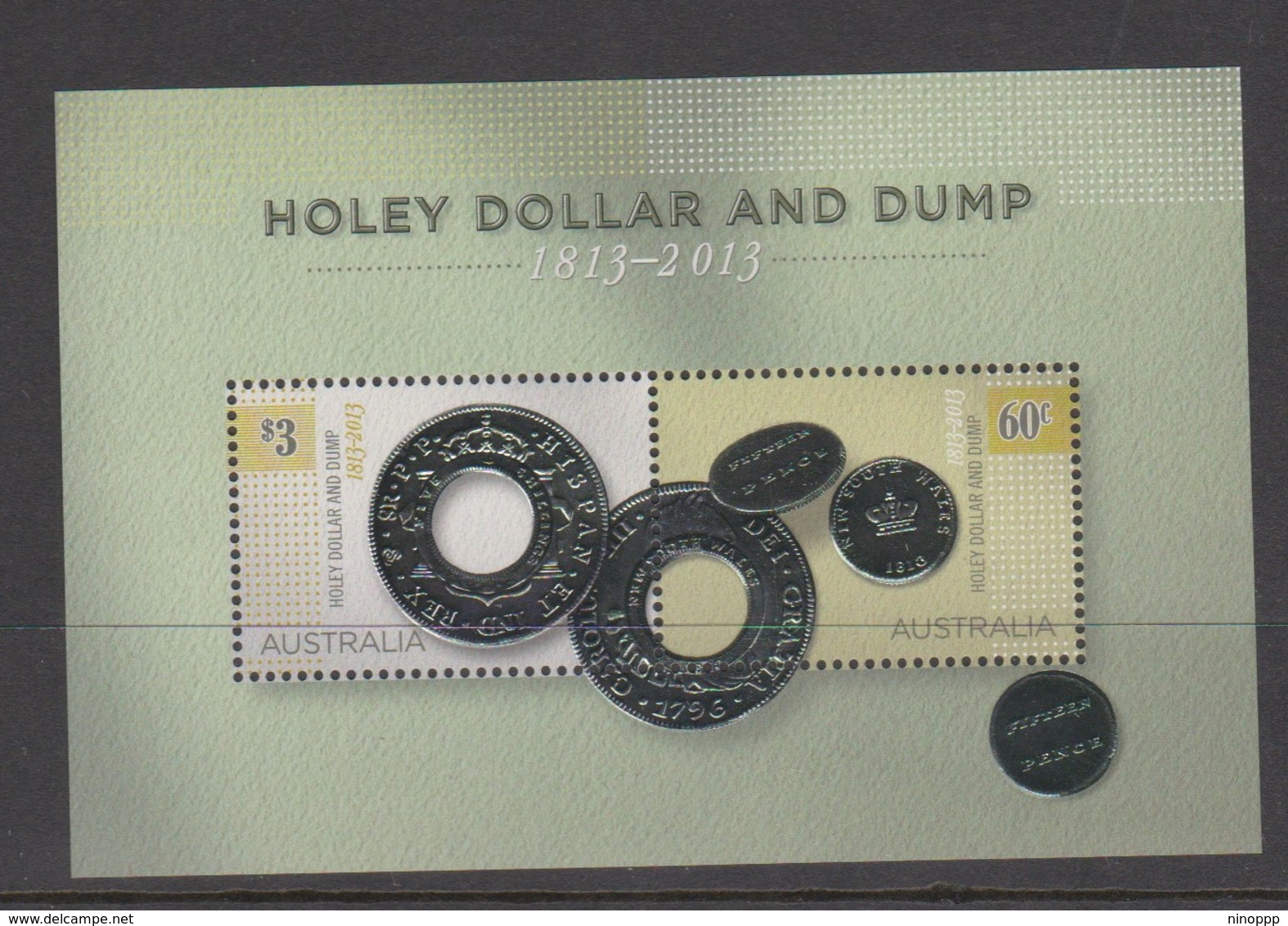 Australia ASC 3151MS 2013 Holey Dollar And Dump, Miniature Sheet,mint Never Hinged - Mint Stamps