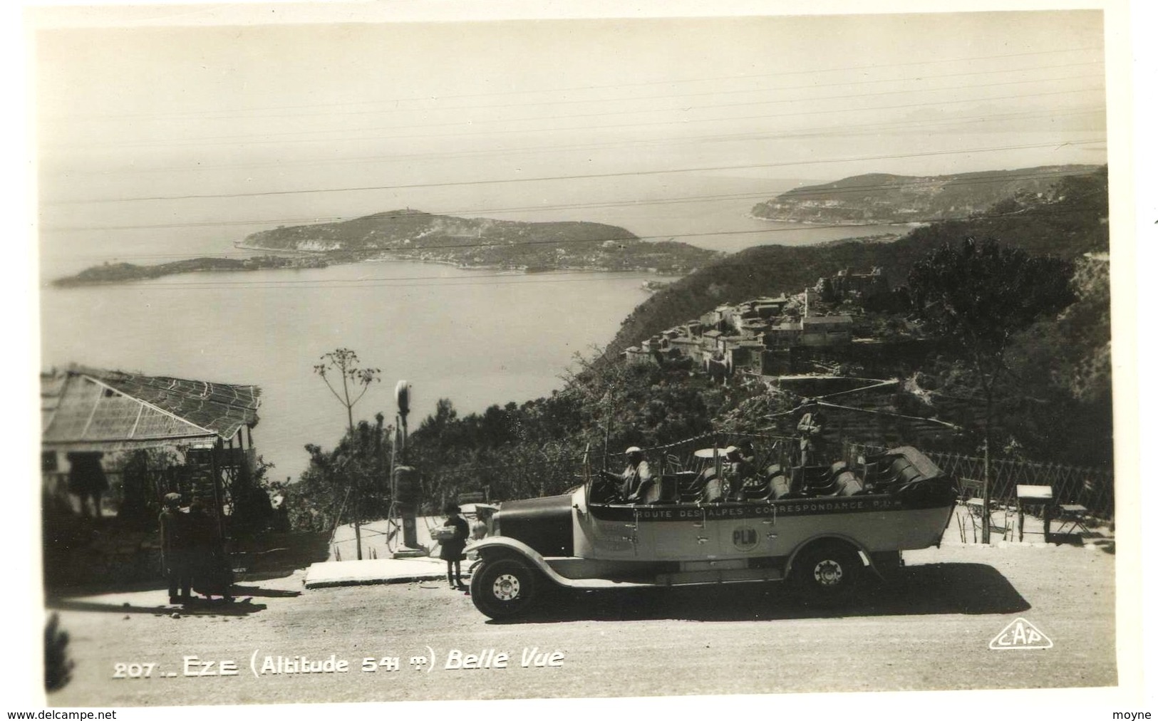 8791  -  Alpes Maritimes -  EZE : Autobus P.L.M.  Routes Des Alpes  Beau Plan - Eze