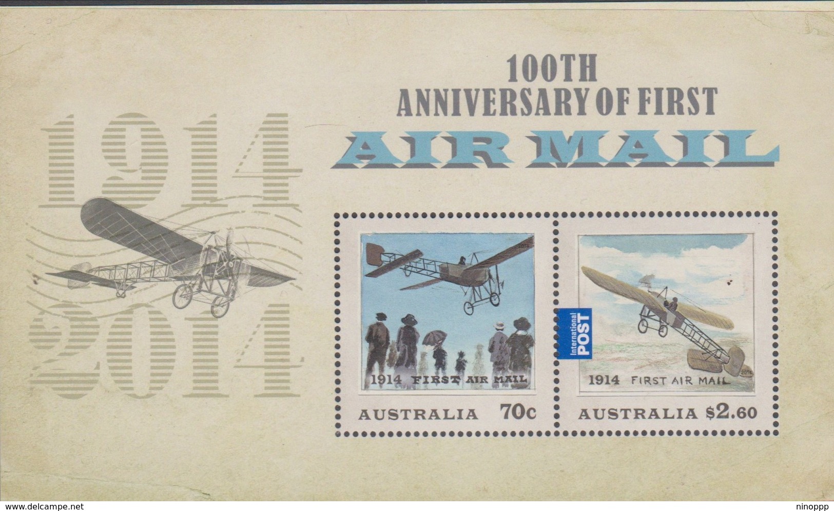 Australia ASC 3210MS 2014 First Air Mail Miniature Sheet,mint Never Hinged - Mint Stamps