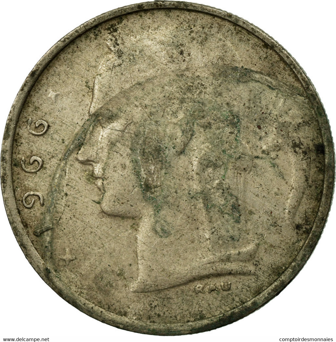 Monnaie, Belgique, Franc, 1966, B+, Copper-nickel, KM:143.1 - 1 Franc