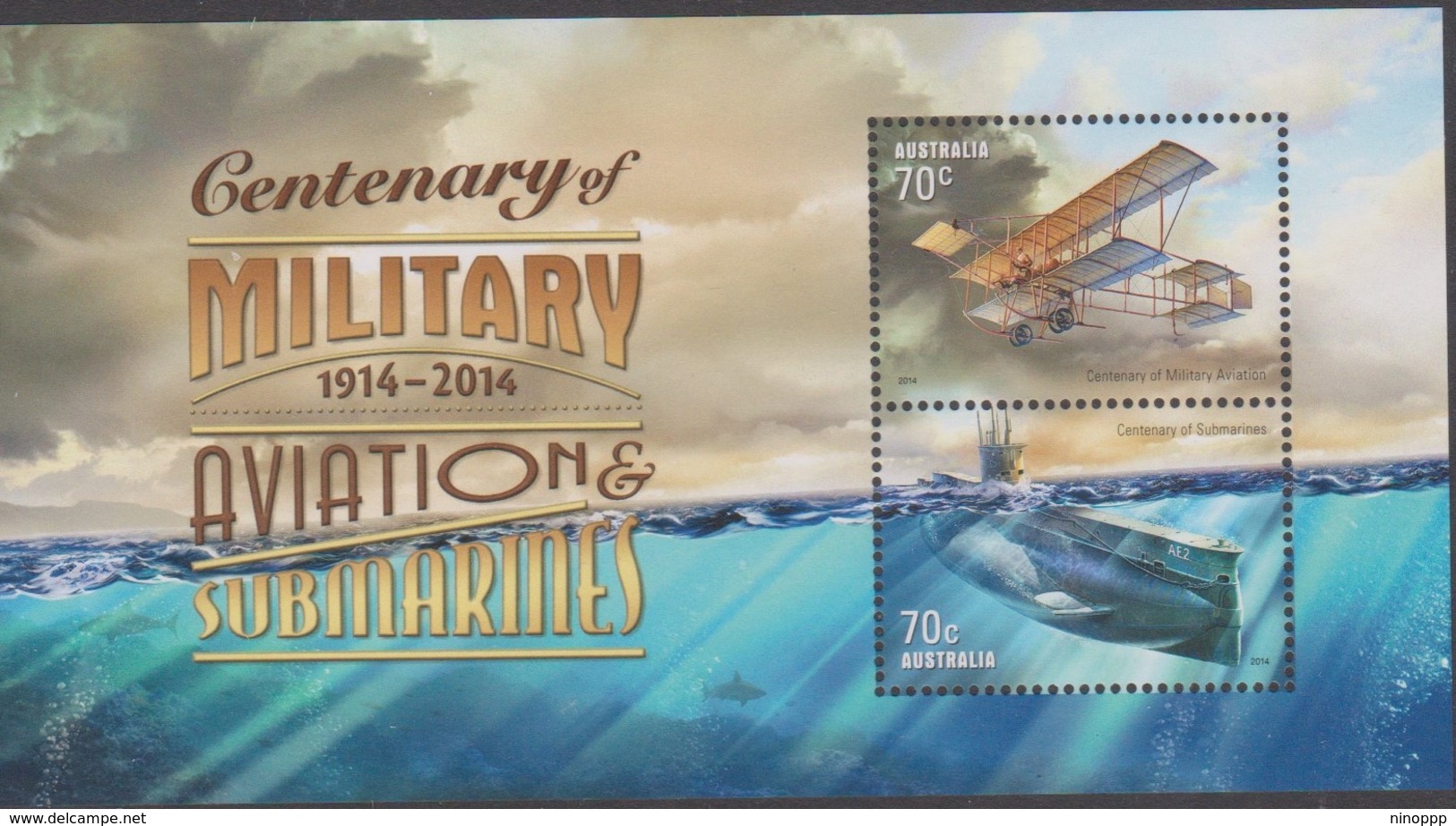 Australia ASC 3221MS 2014 Military Aviation And Submarine Miniature Sheet,mint Never Hinged - Mint Stamps