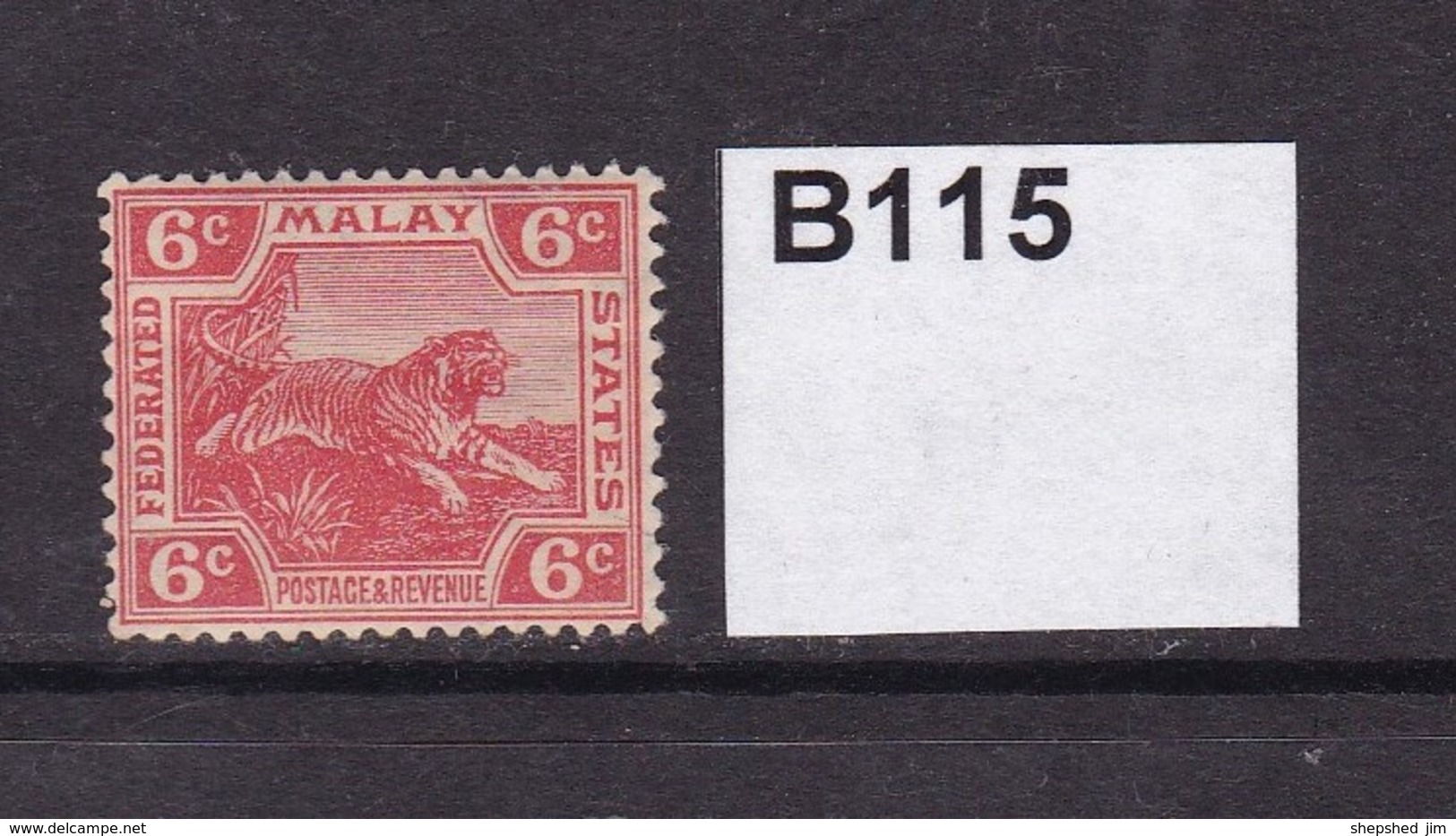 Federated Malay States 1900 6c Red (MNH) - Federated Malay States