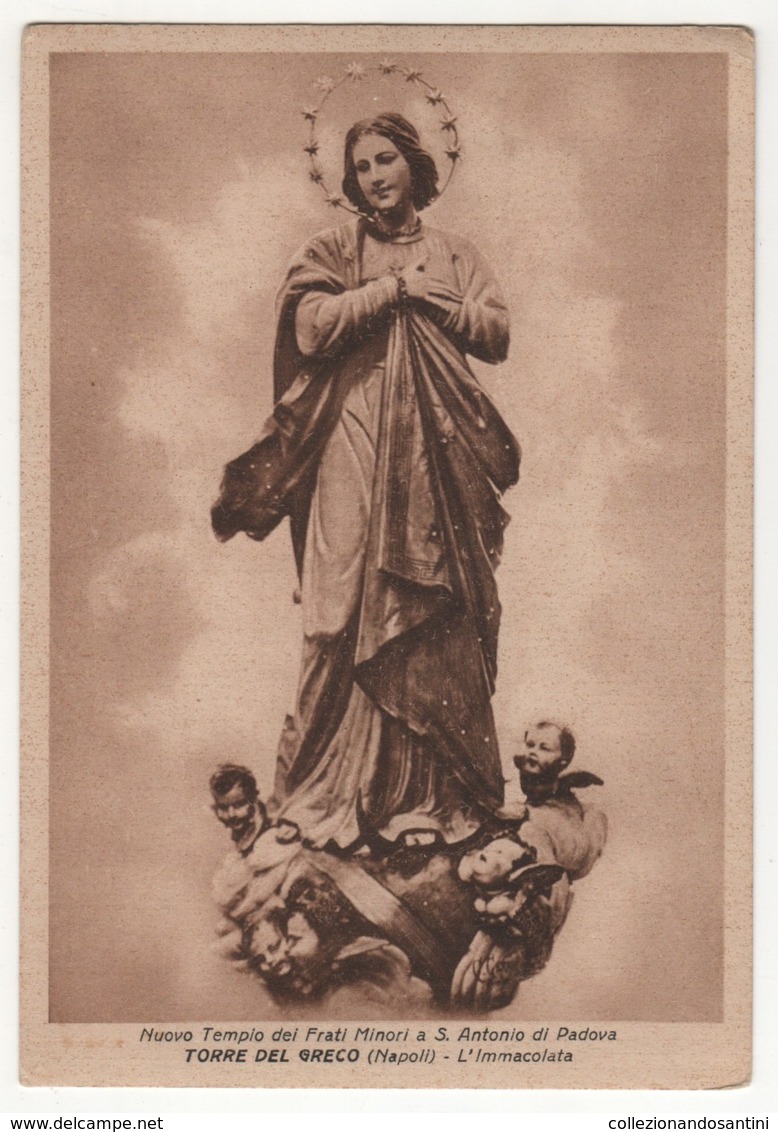 Santino Cartolina Antico Non Viaggiata Madonna Immacolata Da TORRE DEL GRECO - Napoli - Religione & Esoterismo