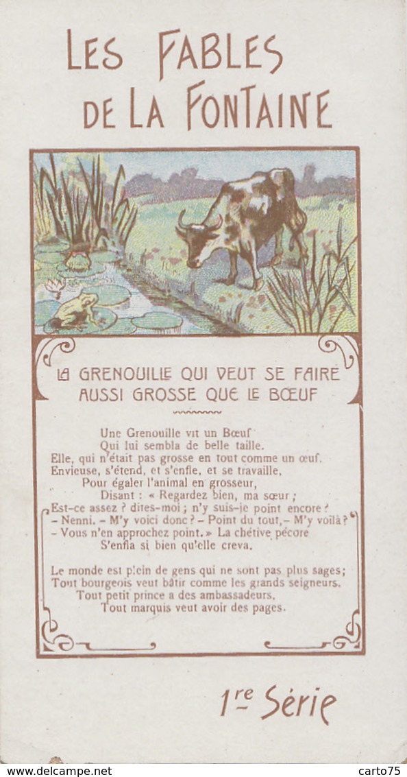 Fables De La Fontaine - La Grenouille Qui Veut Se Faire Aussi Grosse Que Le Boeuf - Fairy Tales, Popular Stories & Legends