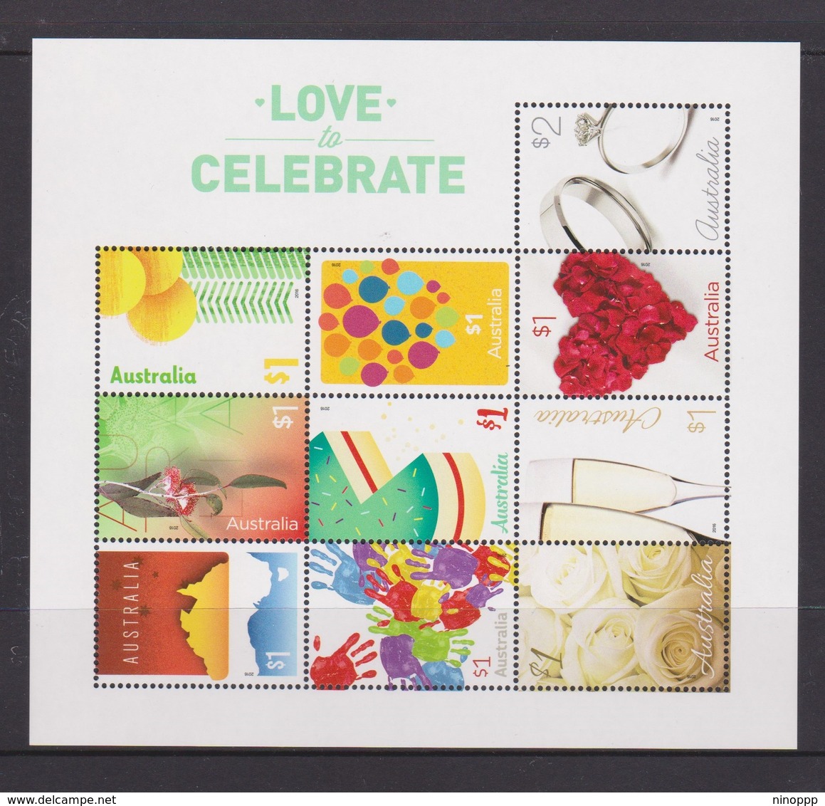 Australia ASC 3373-3382MS 2016 Love To Celebrate, Miniature Sheet,mint Never Hinged - Mint Stamps