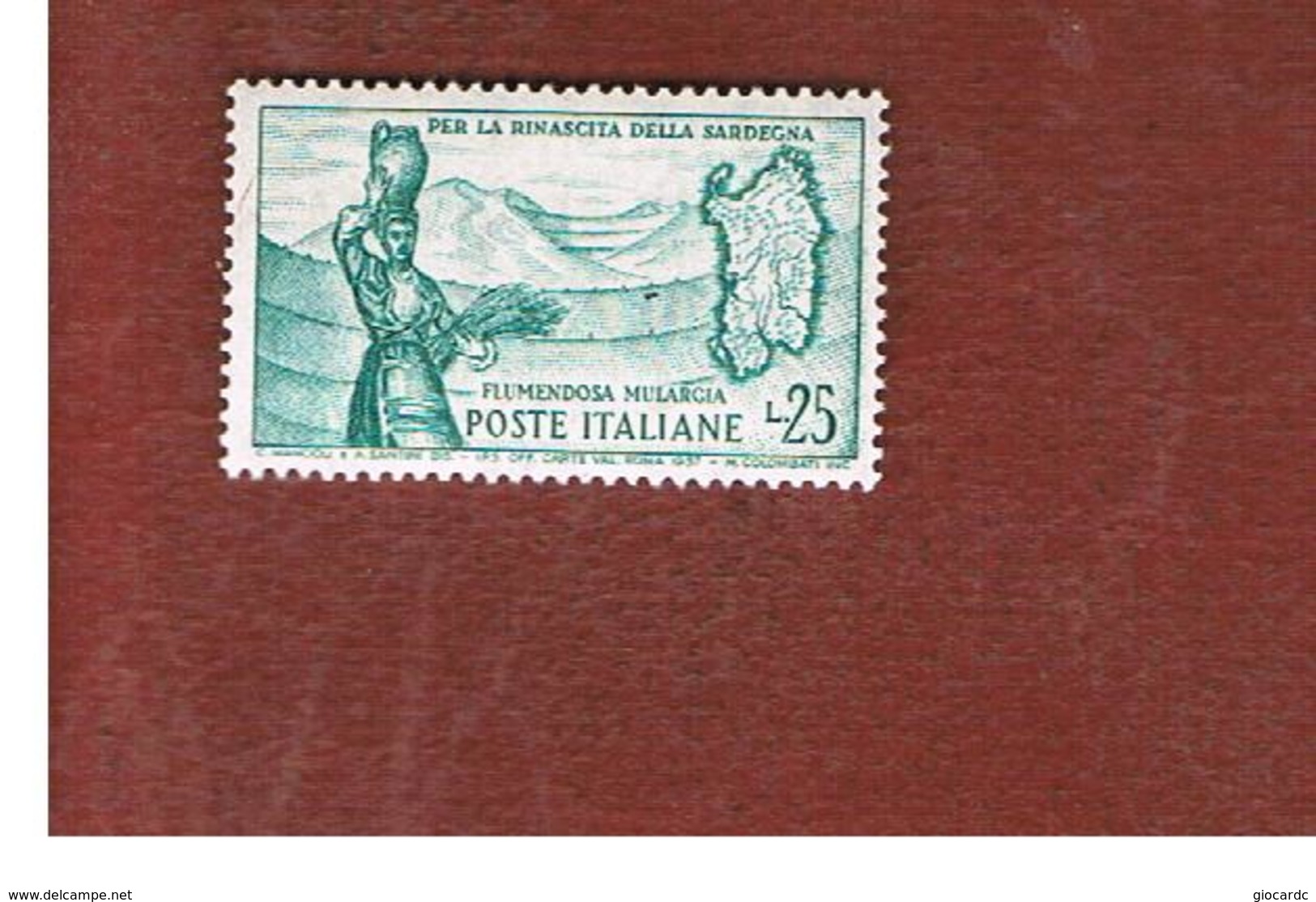ITALIA REPUBBLICA - UN.  826  -   1956   FLUMENDOSA    -  NUOVI ** (MINT) - 1946-60: Nuovi