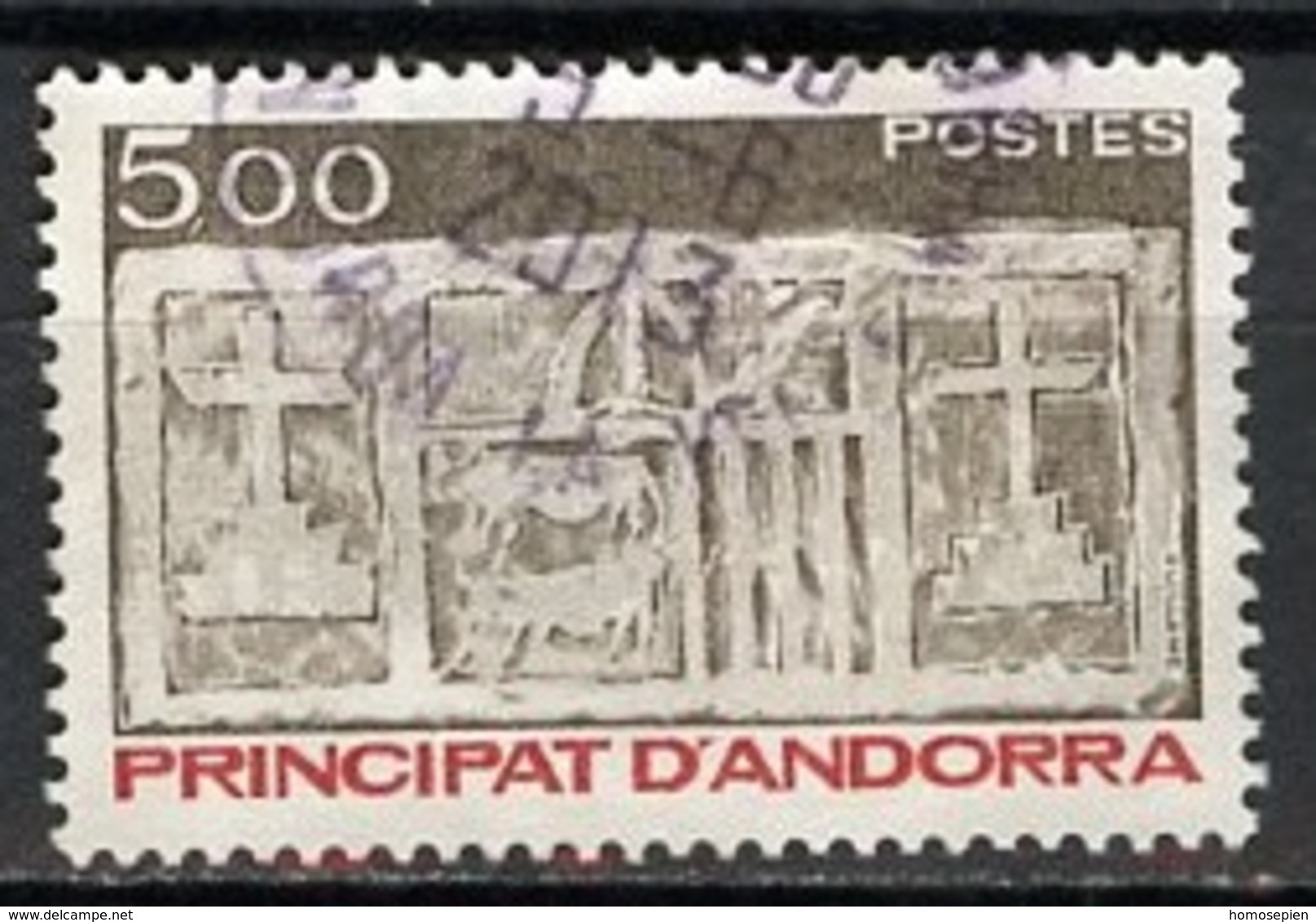 Andorre Français - Andorra 1983 Y&T N°324 - Michel N°345 (o) - 5,00f écu Primitif Des Vallées - Oblitérés