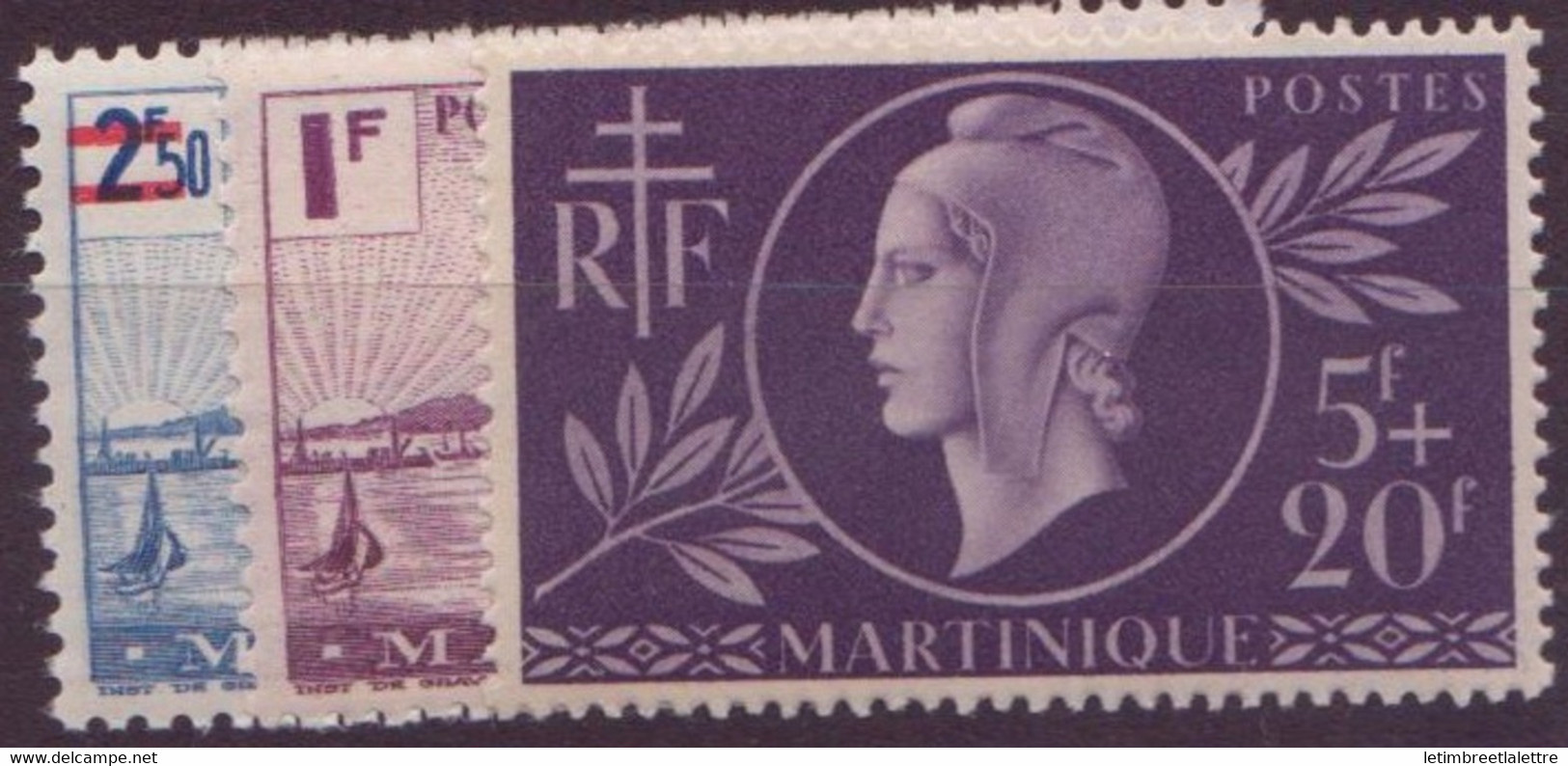 ⭐ Martinique - YT N° 189 Et 190 Avec 196 à 198 ** - Neuf Sans Charnière - 1941 / 1944 ⭐ - Neufs