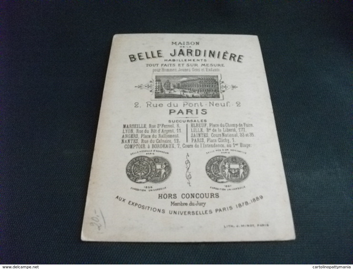 MAISON DE LA BELLE JARDINIERE  HUGUES CAPET 35° ROI DE FRANCE PARIS - Case Reali