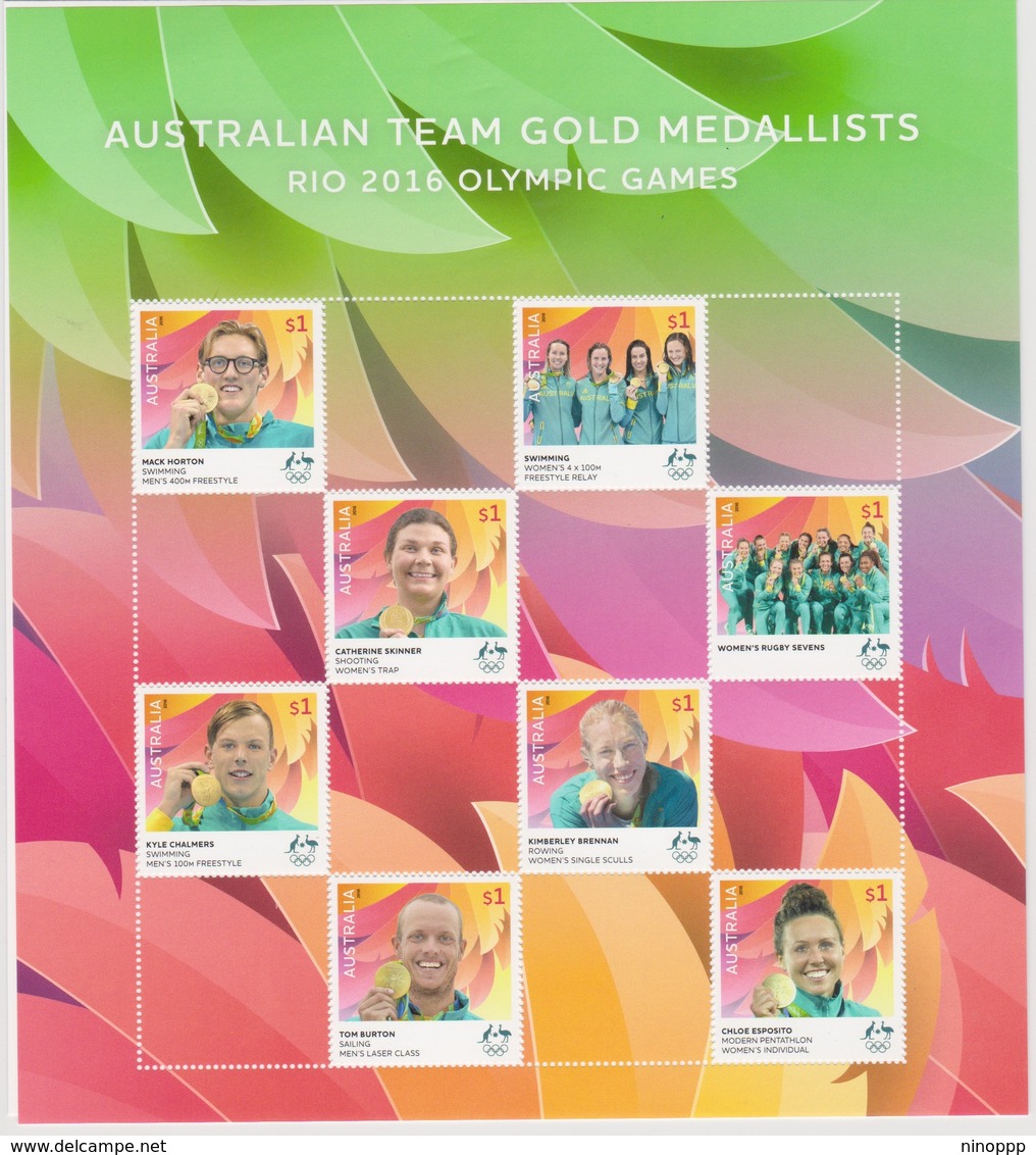 Australia ASC 3416-3423 2016 Gold Medallist Sheetlet,mint Never Hinged - Mint Stamps