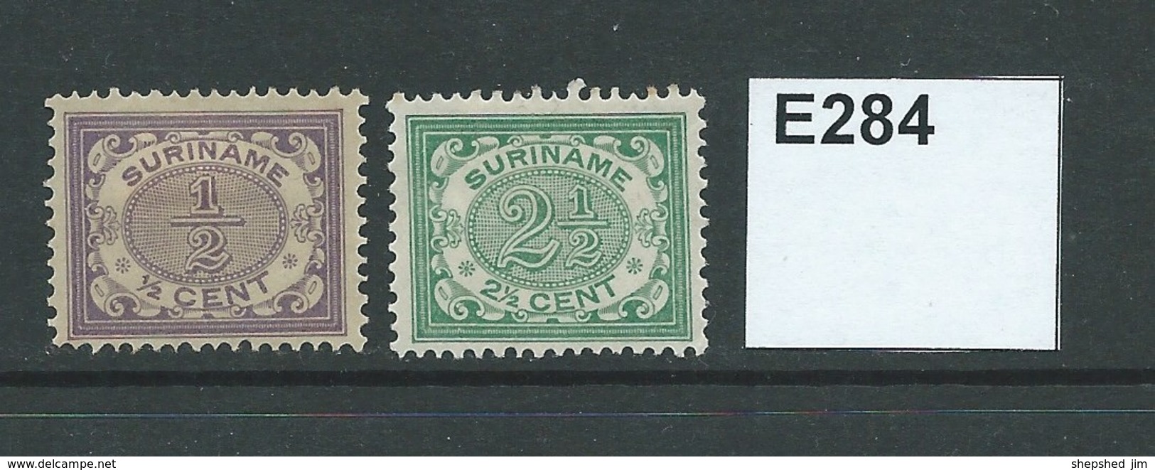 Surinam 1902 ½c And 2½c - Surinam ... - 1975