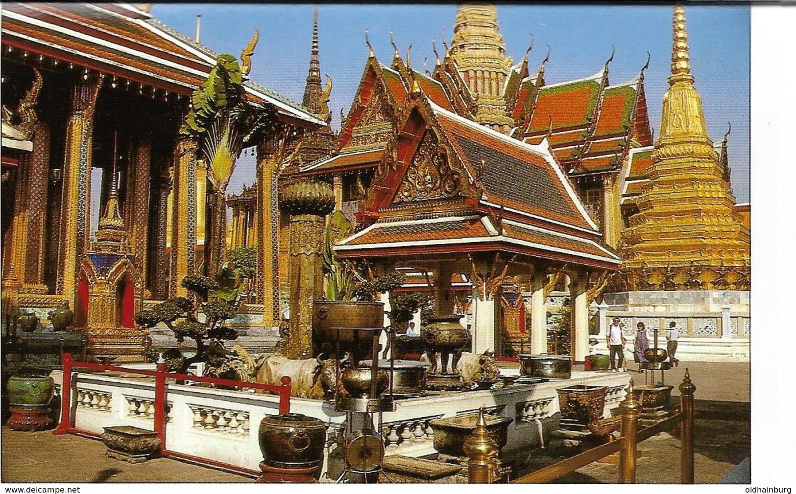 1689q: Postkartenfolder Grand Palace Emerald Buddha Temple Bangkok, 12 cards