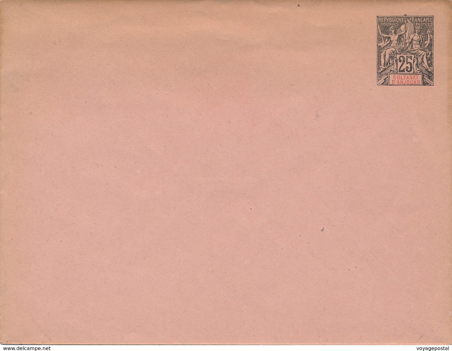 Entier Neuf Lettre 25c Anjouan (H 11cm, L 14,5cm) - Unused Stamps