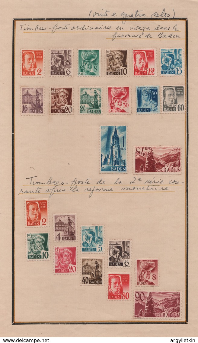 GERMANY 1948/59 BUNDESREPUBLIK BERLIN FRENCH ZONE DDR AND SAAR