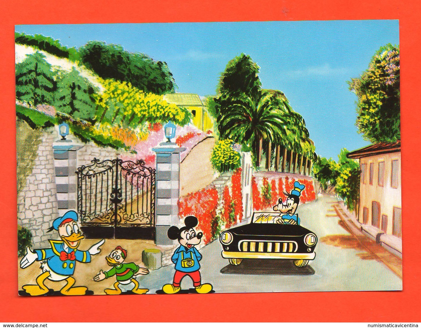 Walt Disney Topolino  Pluto Paperino E Qui  Miky Mouse Goffy Donal Duck Huey Auto Car - Disneyworld