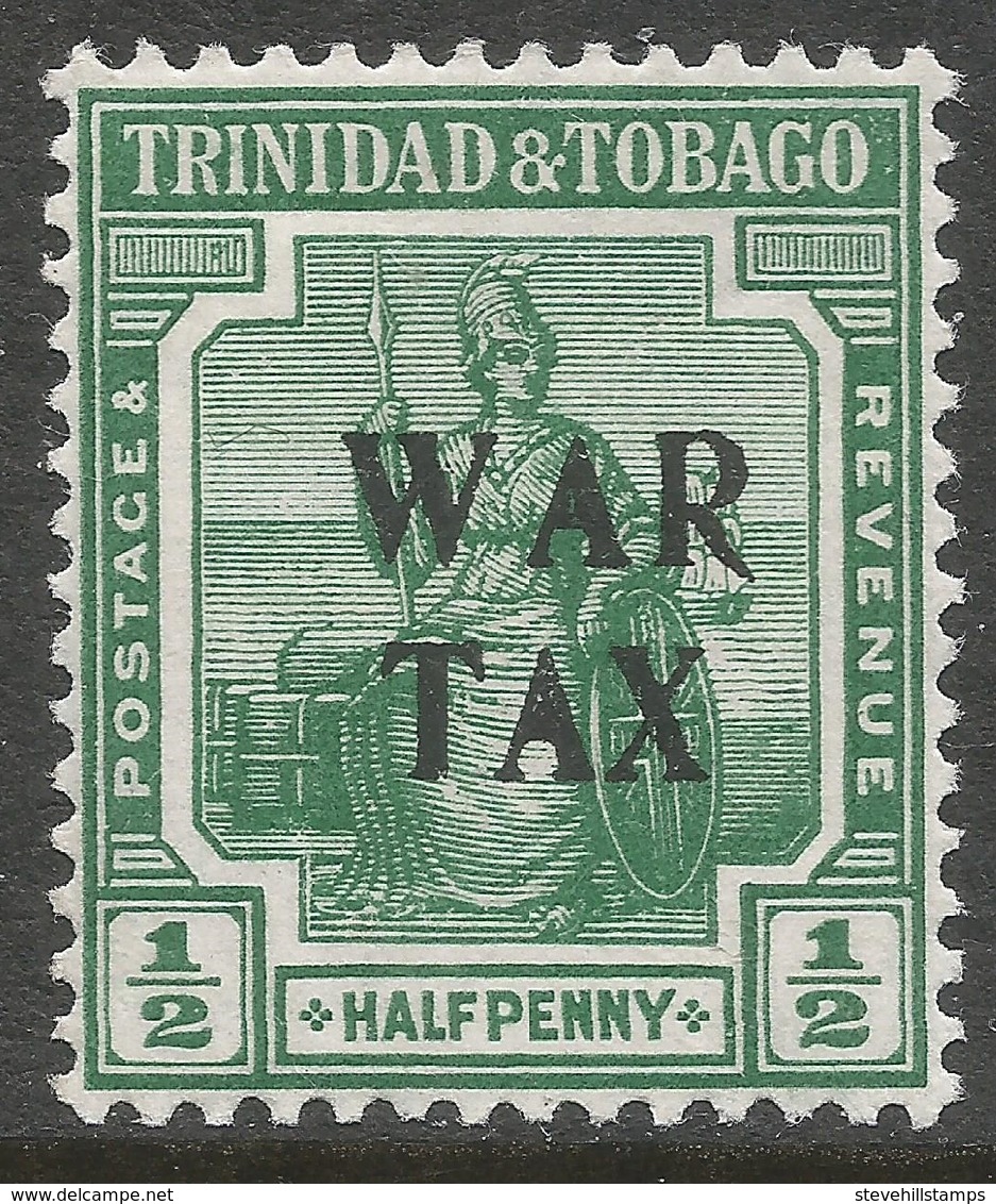 Trinidad & Tobago. 1917 War Tax. ½d MH SG 177 - Trinidad & Tobago (...-1961)