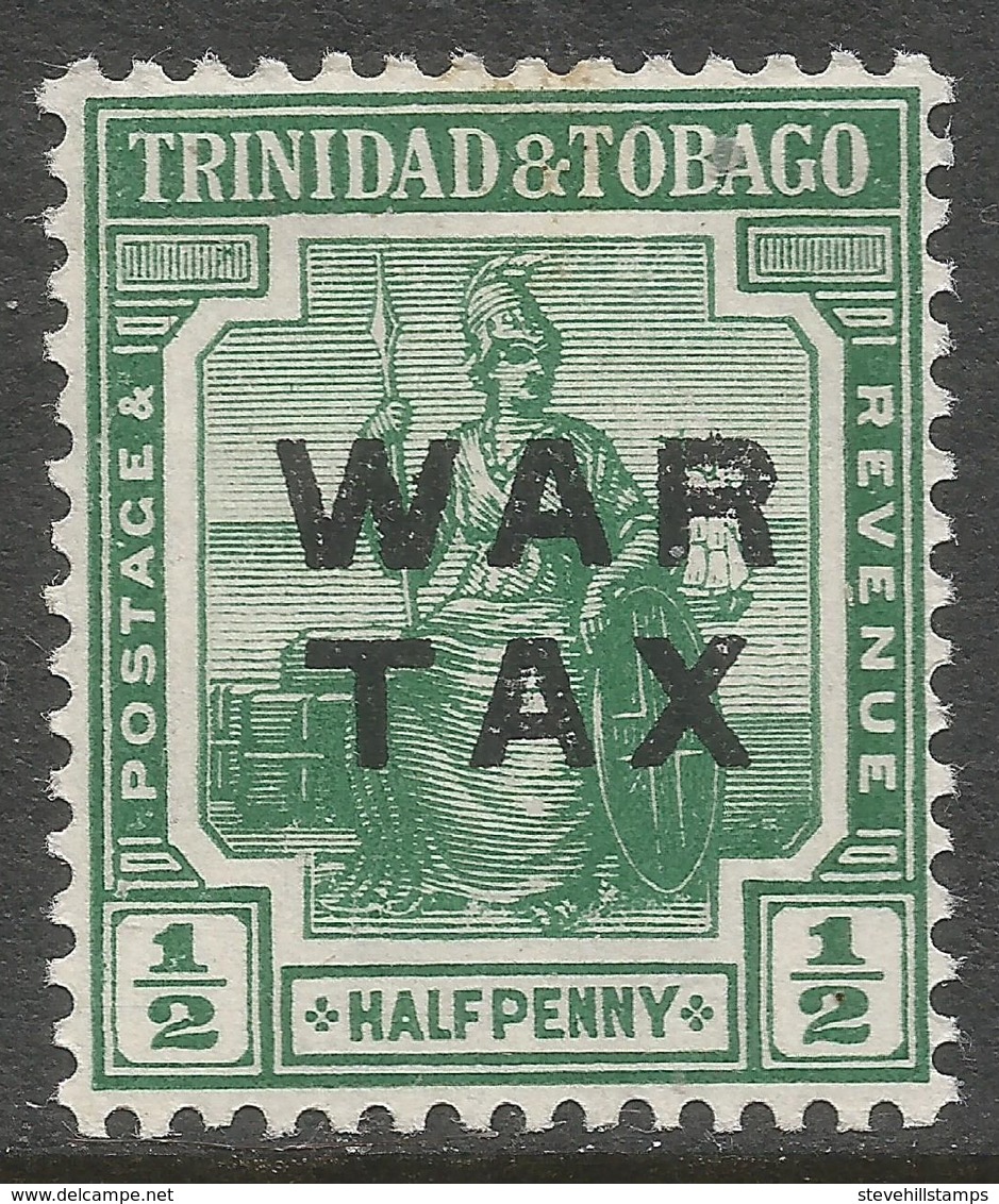 Trinidad & Tobago. 1917 War Tax. ½d MH SG 183 - Trinidad & Tobago (...-1961)