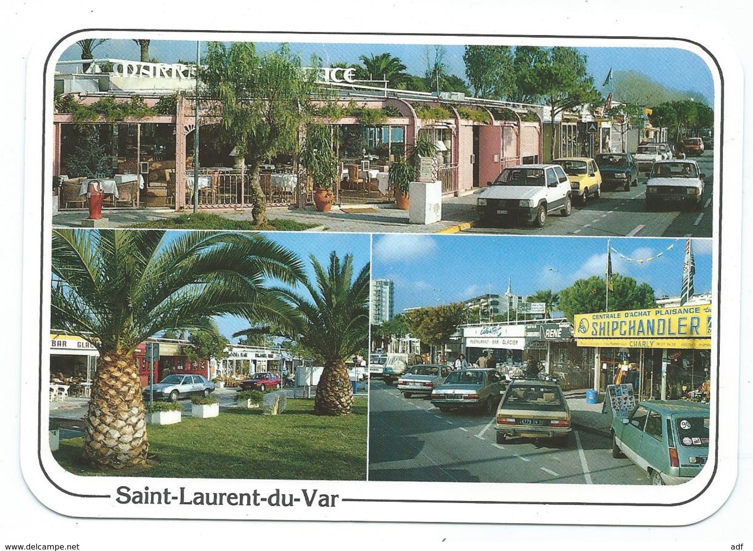 CP ST SAINT LAURENT DU VAR, LE PORT, AUTOS VOITURES, RENAULT R5, FIAT PANDA, VAR 83 - Saint-Laurent-du-Var