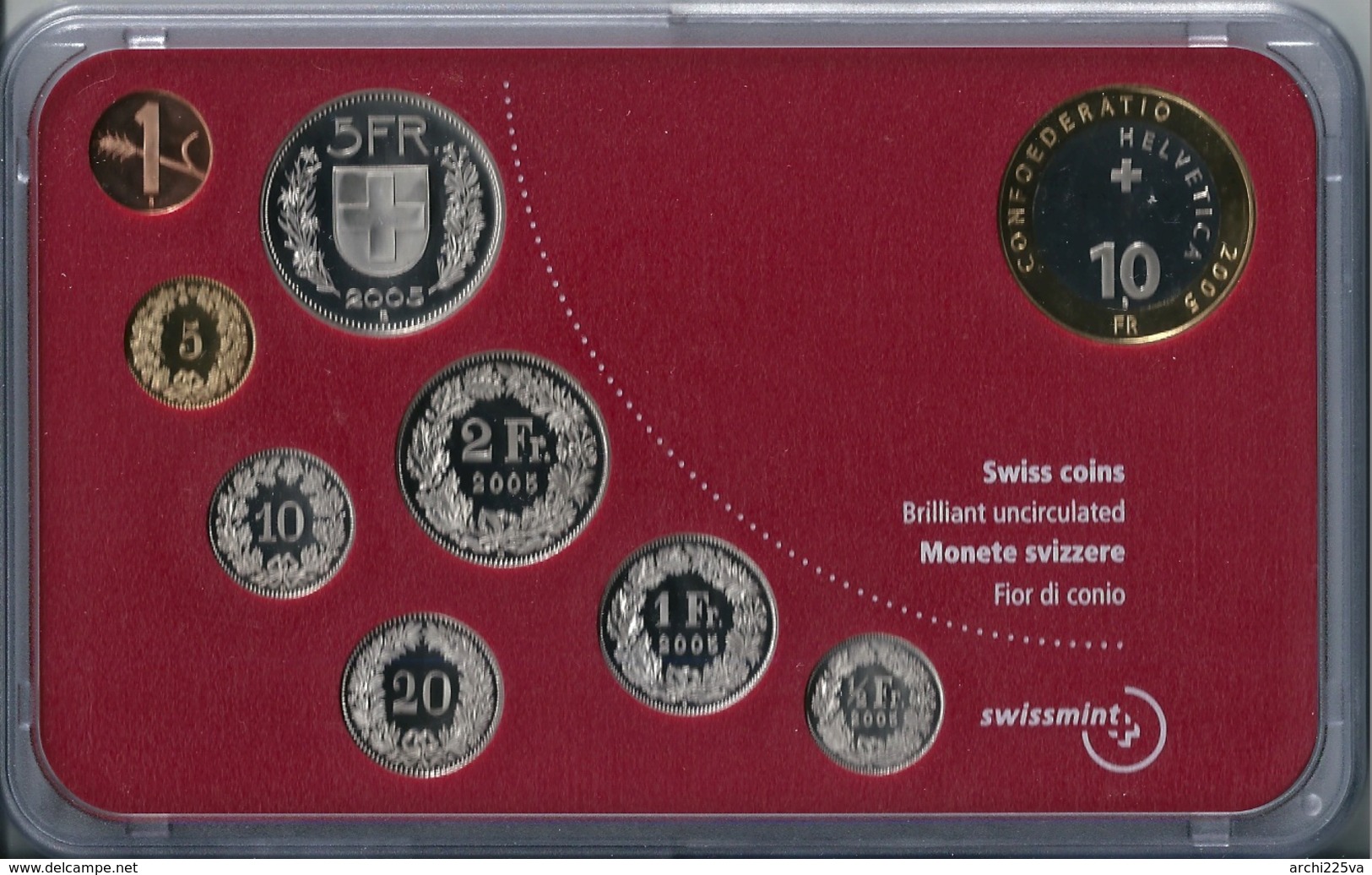 SVIZZERA 2005 - JUNGFRAU - DIVISIONALE FDC - N.° 9 Pezzi - Con 5 + 10 CHF (Fr. Sv.) - Confezione Originale (3 Foto) - Altri & Non Classificati