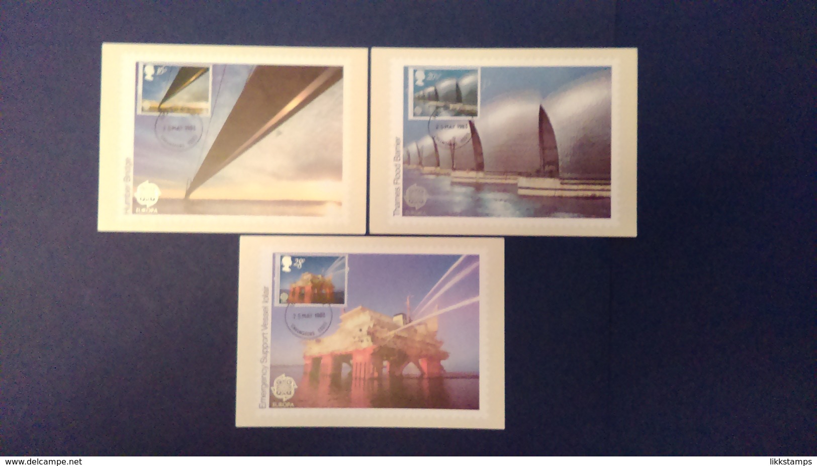 1983 'EUROPA' BRITISH ENGINEERING ACHIEVEMENTS STAMPS P.H.Q. CARDS WITH A CHELMSFORD F.D.I. POSTMARK - Maximum Cards