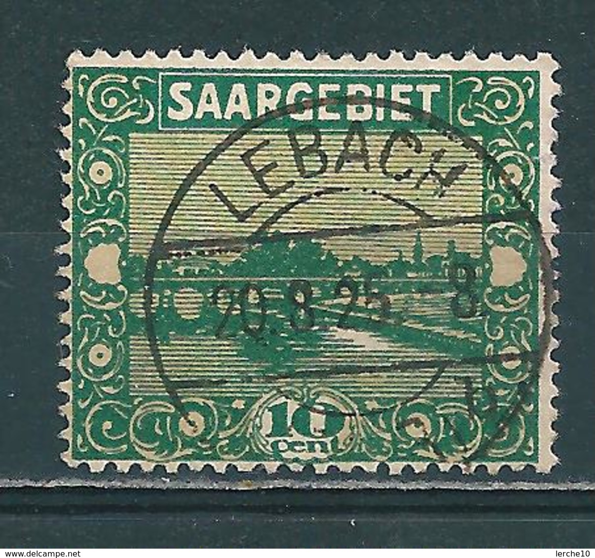 Saar MiNr. 86 Vollstempel  LEBACH (0458) - Gebraucht