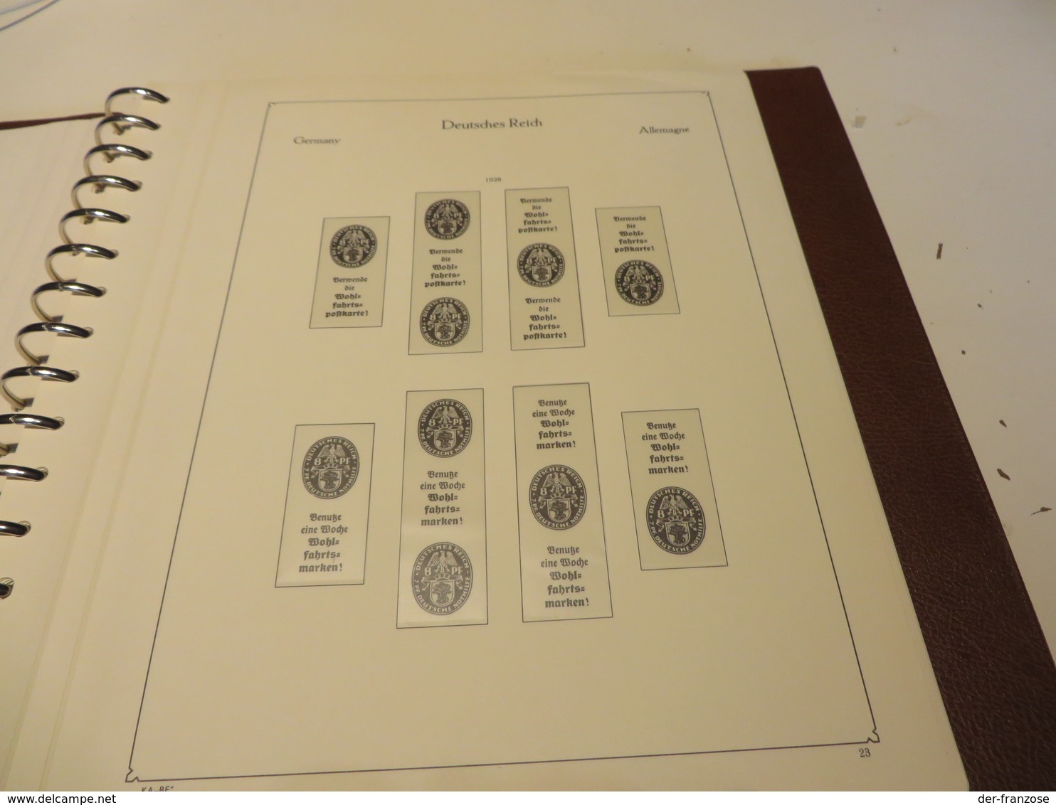 DEUTSCHES - REICH  KABE - VORDRUCKSEITEN Für ZUSAMMEMDRUCKE, MARKENHEFTCHENBOGEN, R.- MARKEN Im BINDER - Vordruckblätter