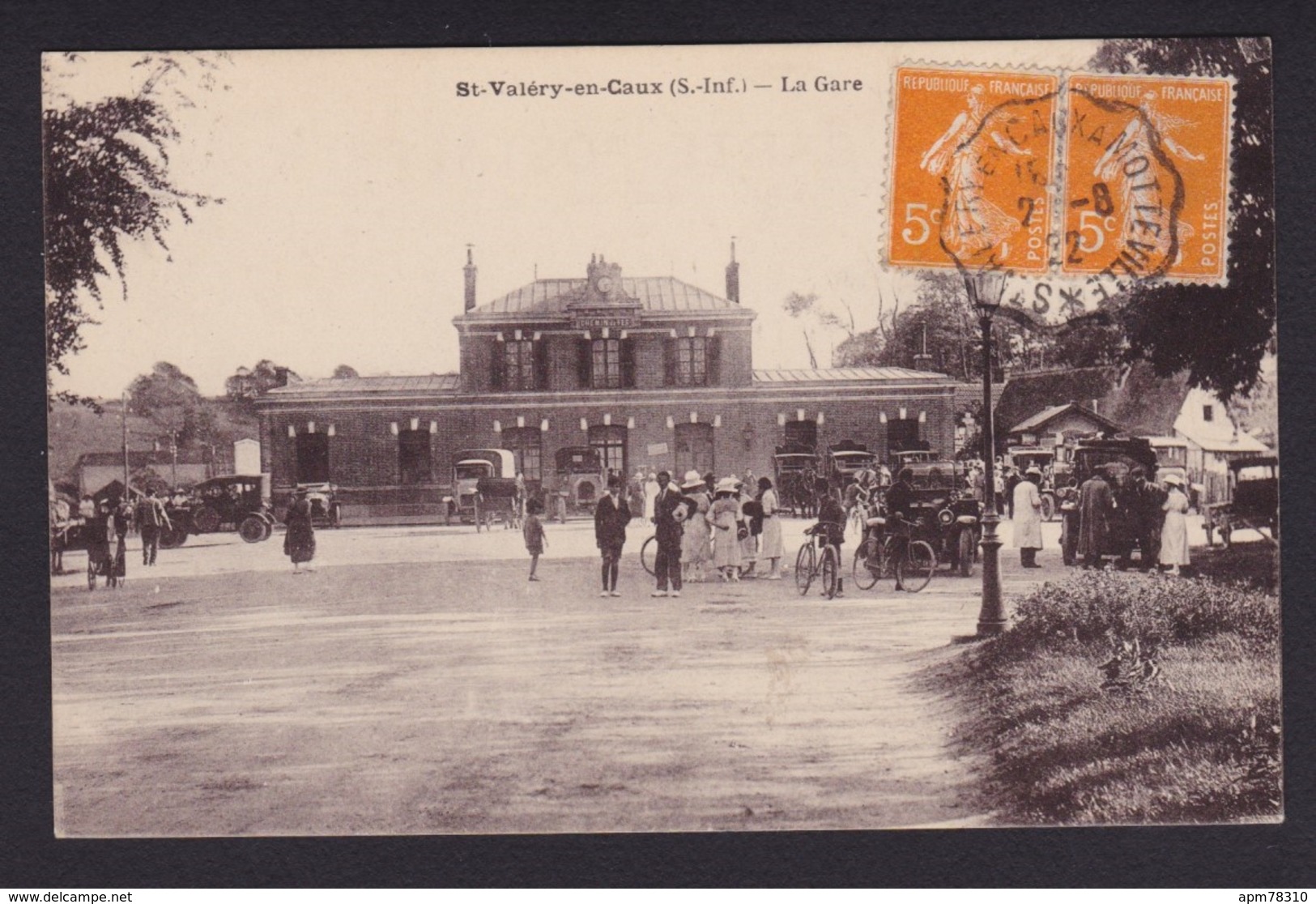 FRANCE 1922 Carte Postale - Saint-Valéry En Caux - La Gare - Convoyeur Saint-Valéry à Motteville - 1921-1960: Periodo Moderno