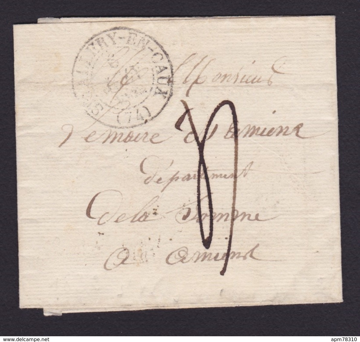 FRANCE 1832 Pli De Saint-Valéry En Caux à Amiens - Cachet Type 13 - TTFM 4 - 1801-1848: Precursori XIX