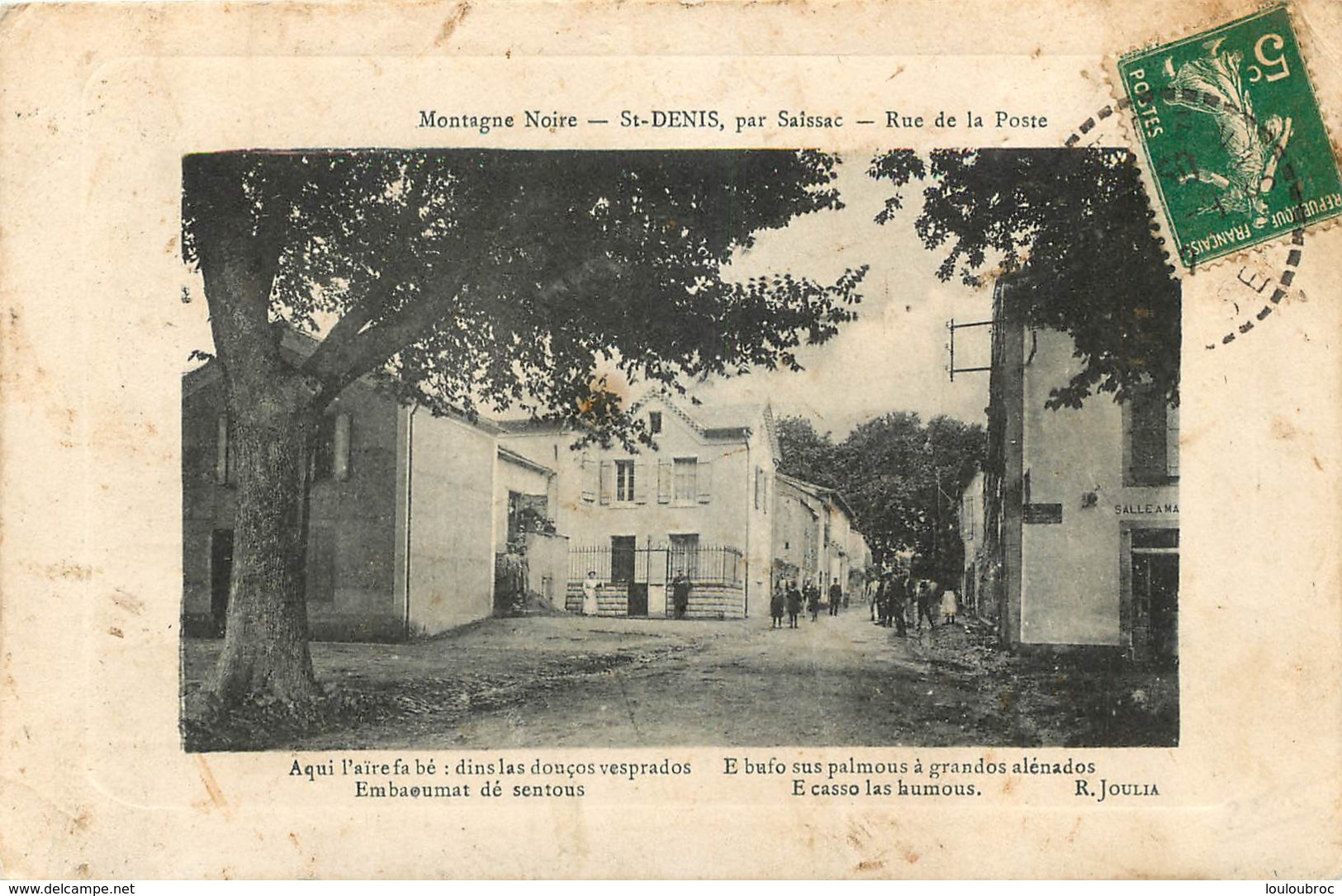 SAINT DENIS PAR SAISSAC RUE DE LA POSTE 1905 - Other & Unclassified