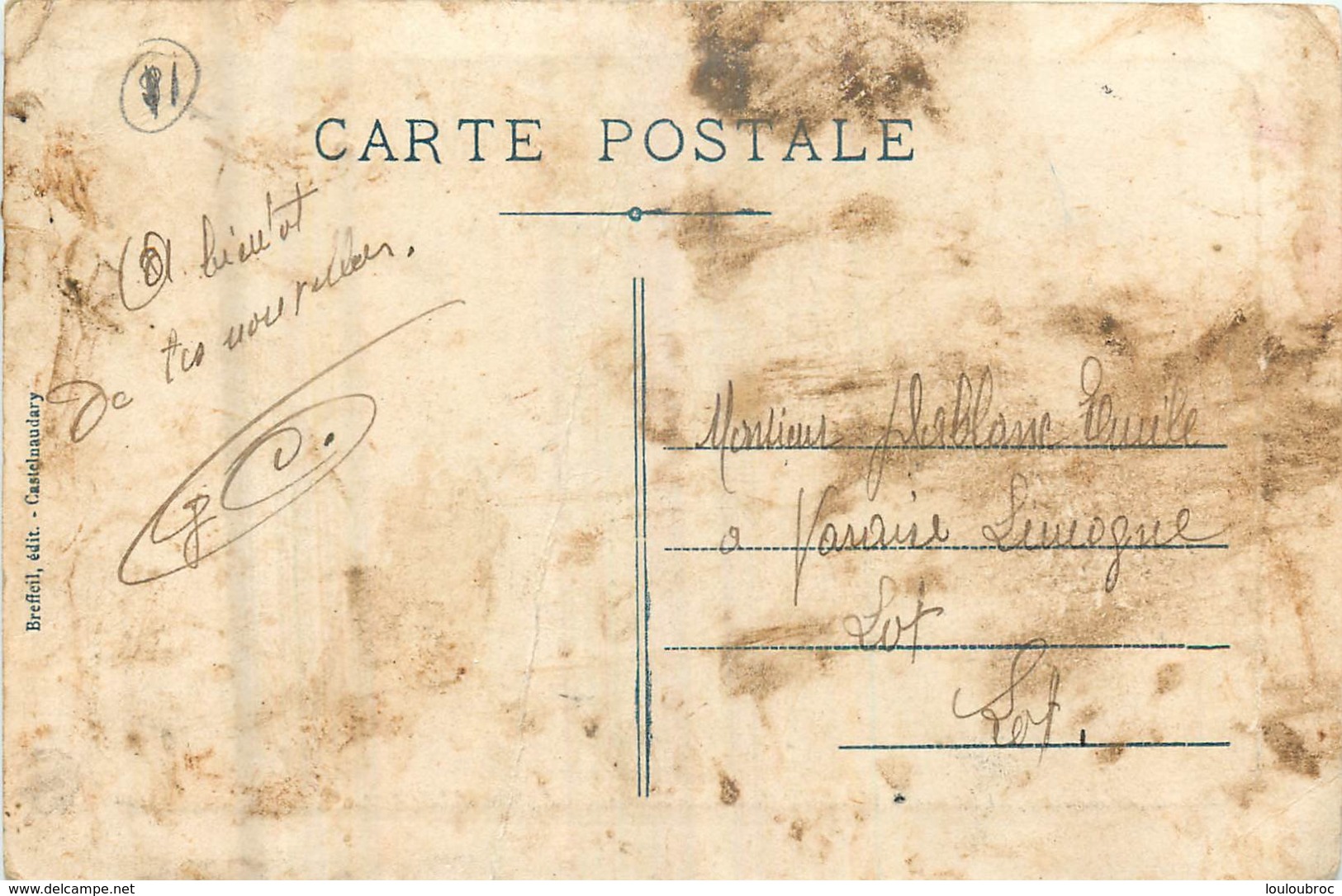 SAINT DENIS PAR SAISSAC RUE DE LA POSTE 1905 - Other & Unclassified