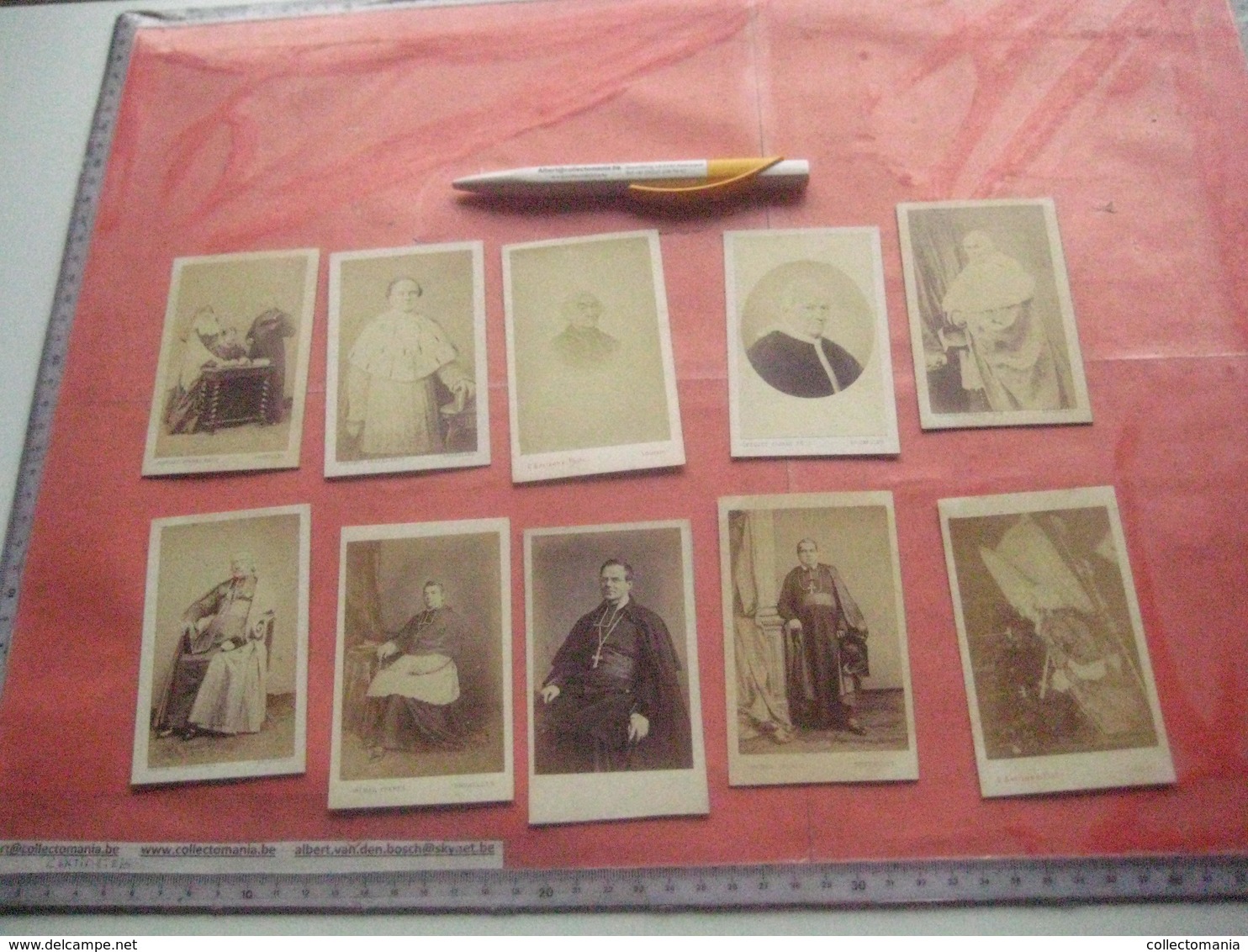 10 Ver Y Old Photo Daguerréotype CDV  Vintage, Cartes De Visite PRETRES Geestelijken Nonnen Priesters Pausen Vóór 1900 - Famous People