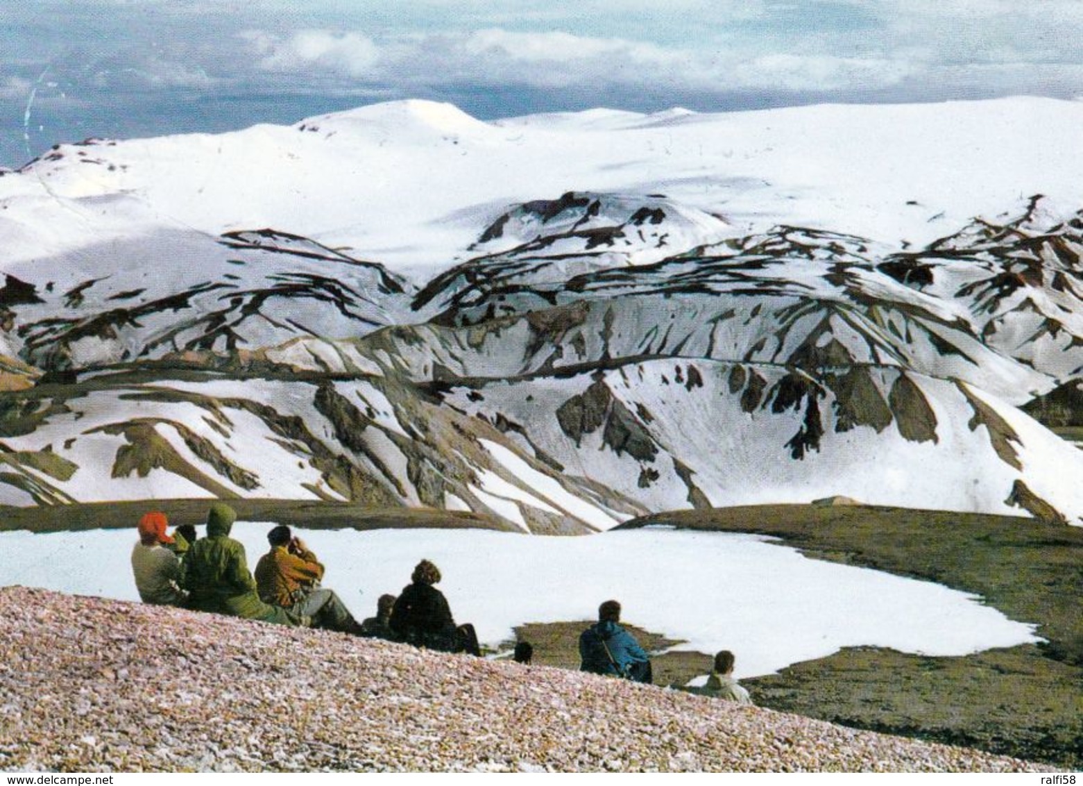 1 AK Island * Blick Zum Torfajökull Gletscher - Er Liegt In Der Region Der Warmen Quellen Von Landmannalaugar * - Island