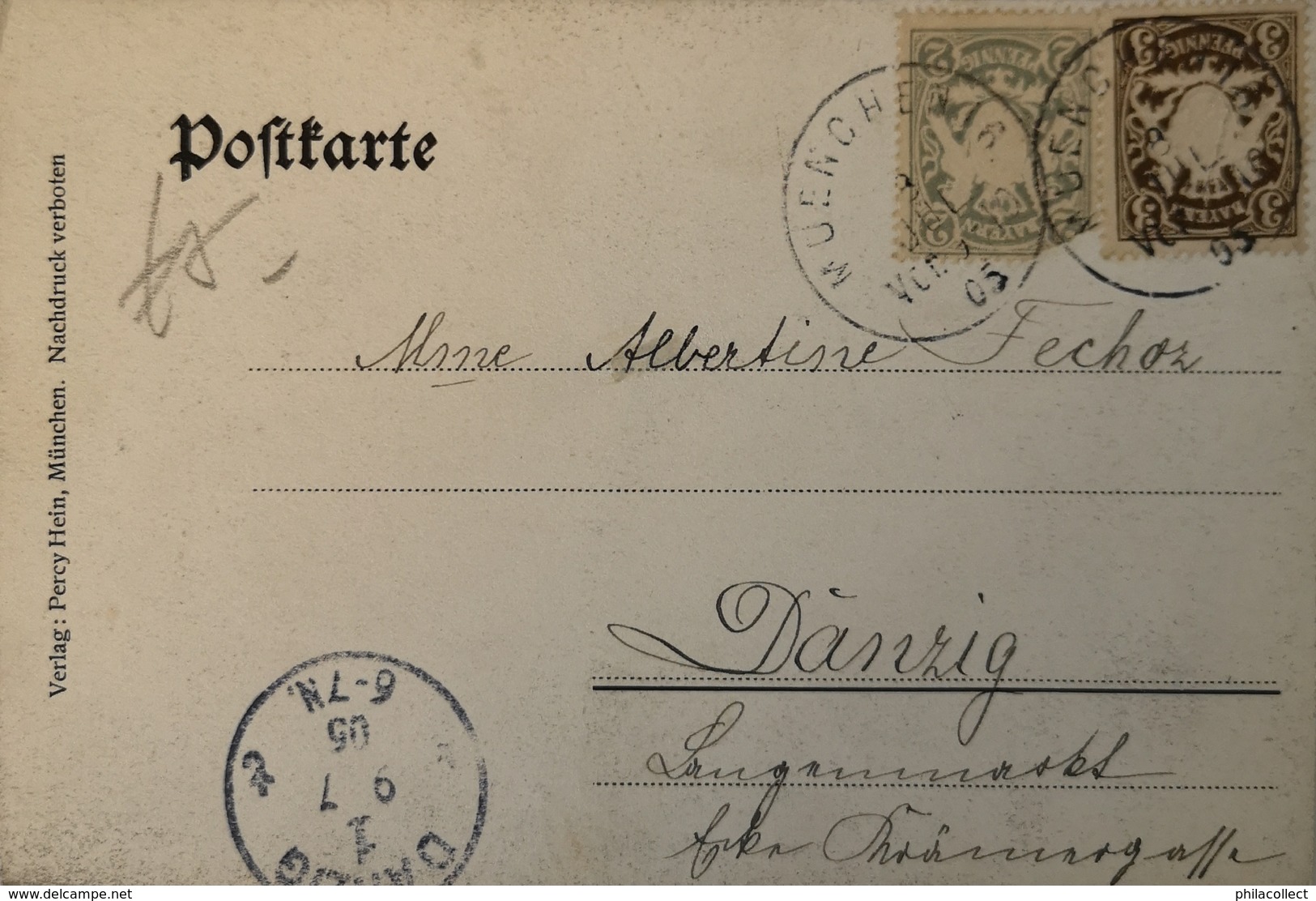 München // Microbild Karte 1905 - München